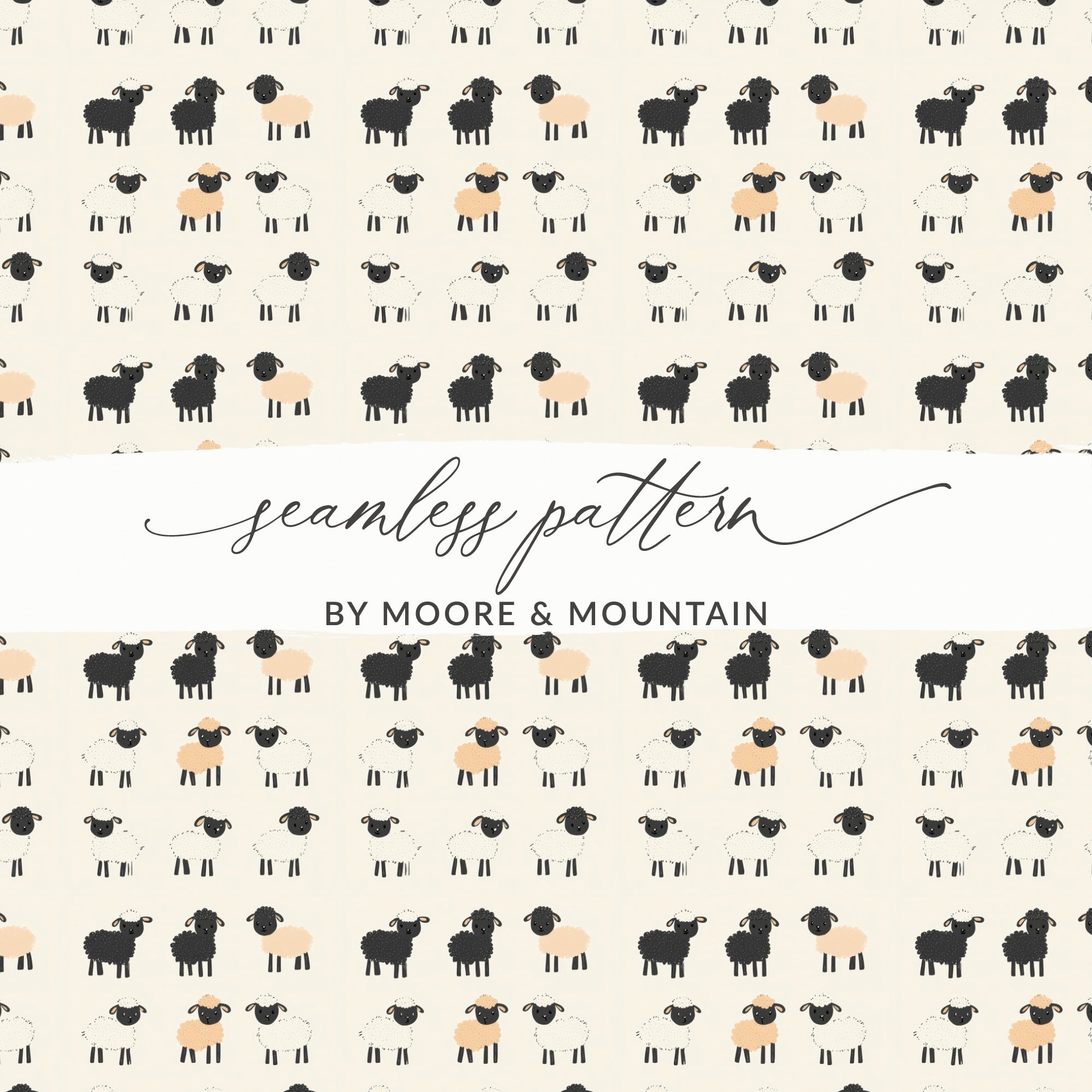 Cute Sheep Seamless Pattern BY MOORE & MOUNTAIN product type