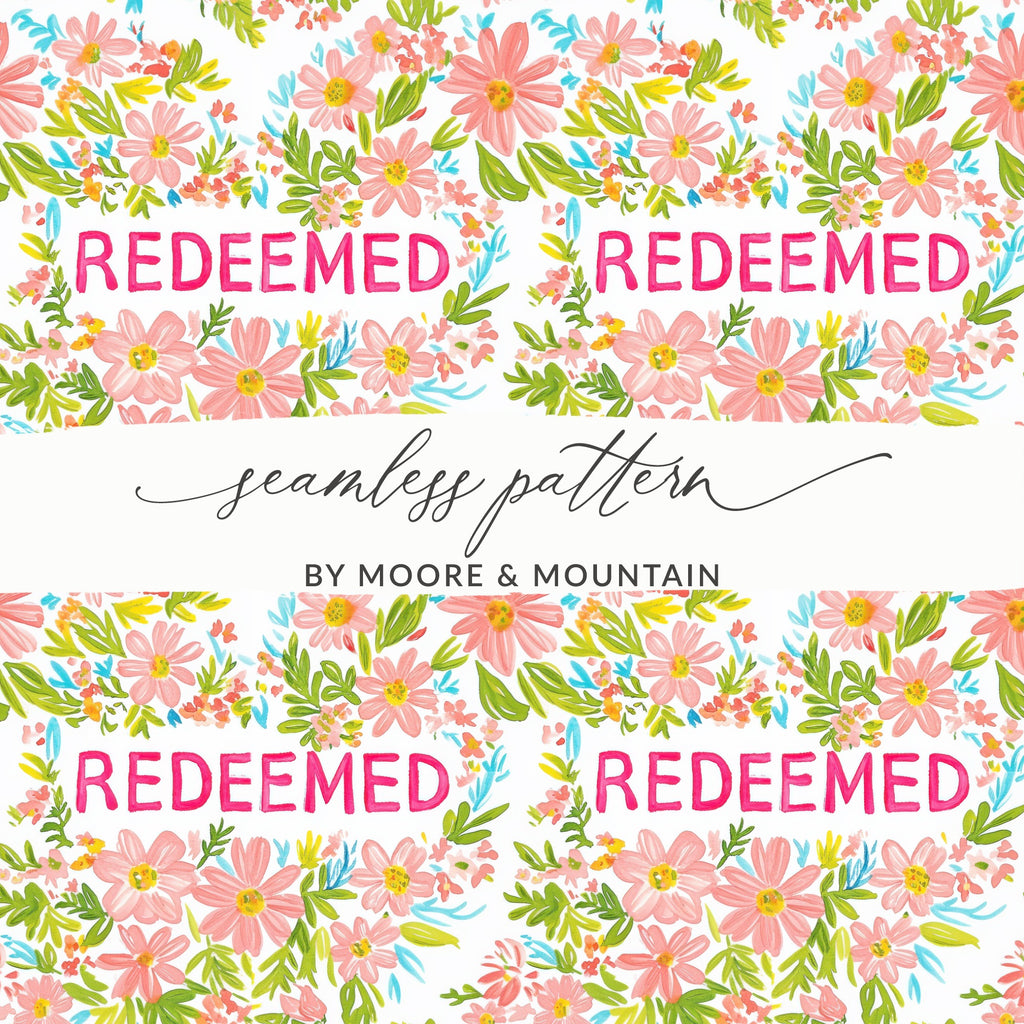 Redeemed Seamless Pattern by Moore Mountain Design