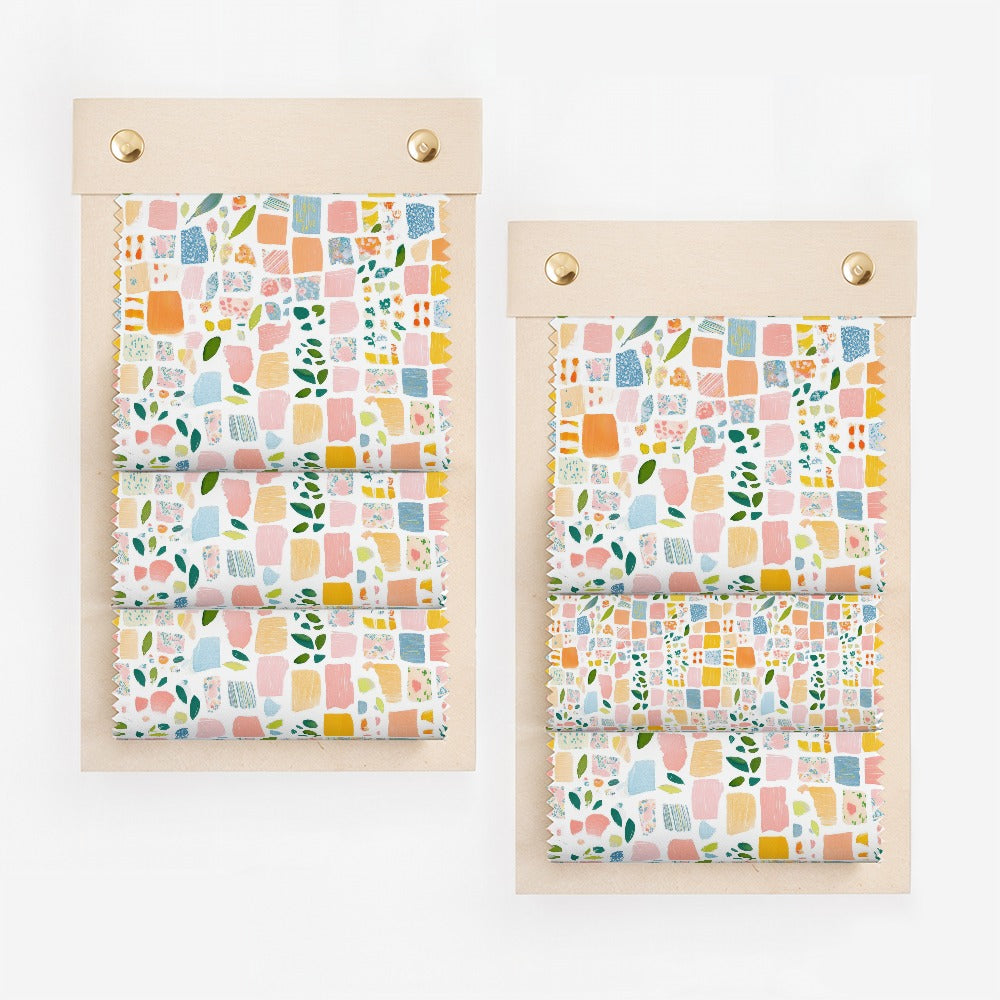 Colorful Geometric Patterned Roman Shades Curtains