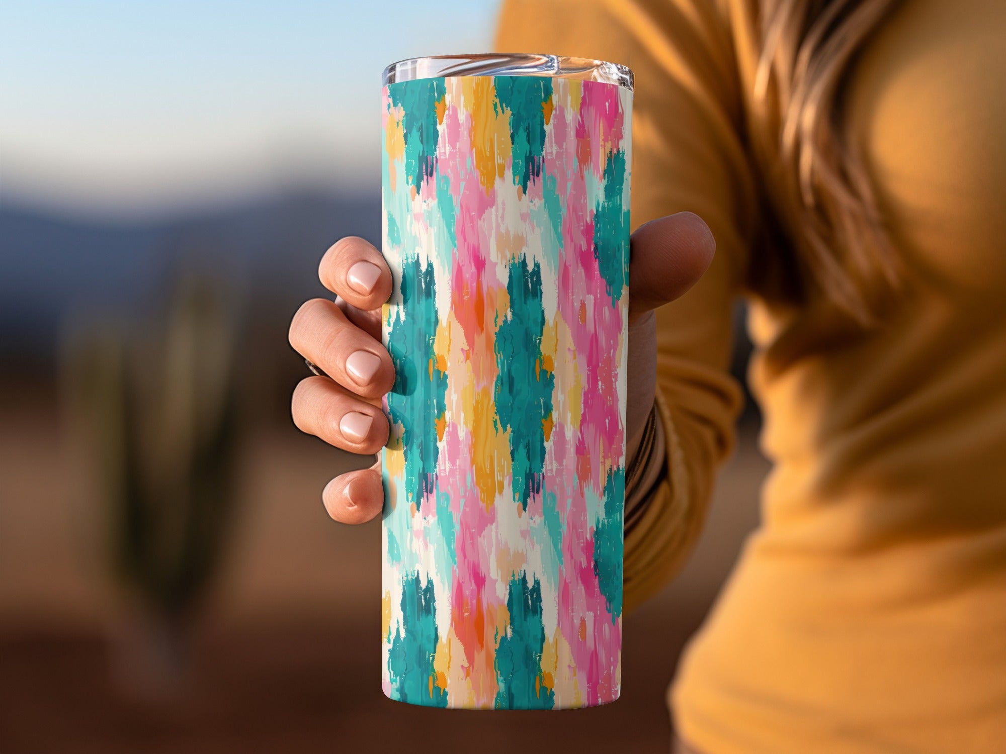 Colorful Abstract Pattern Design Tumbler Product