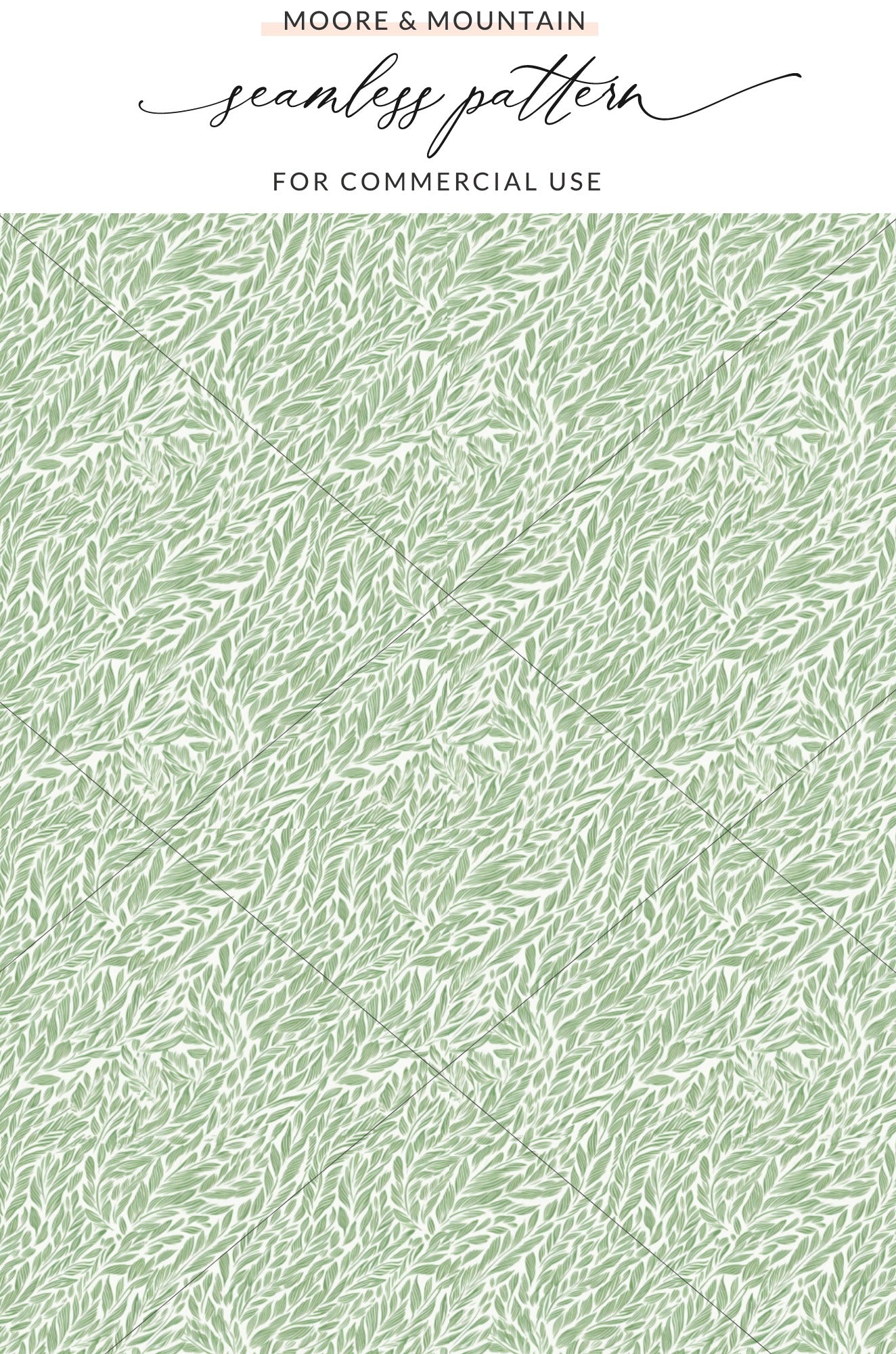 Leafy Green Seamless Pattern For Commercial Use Design