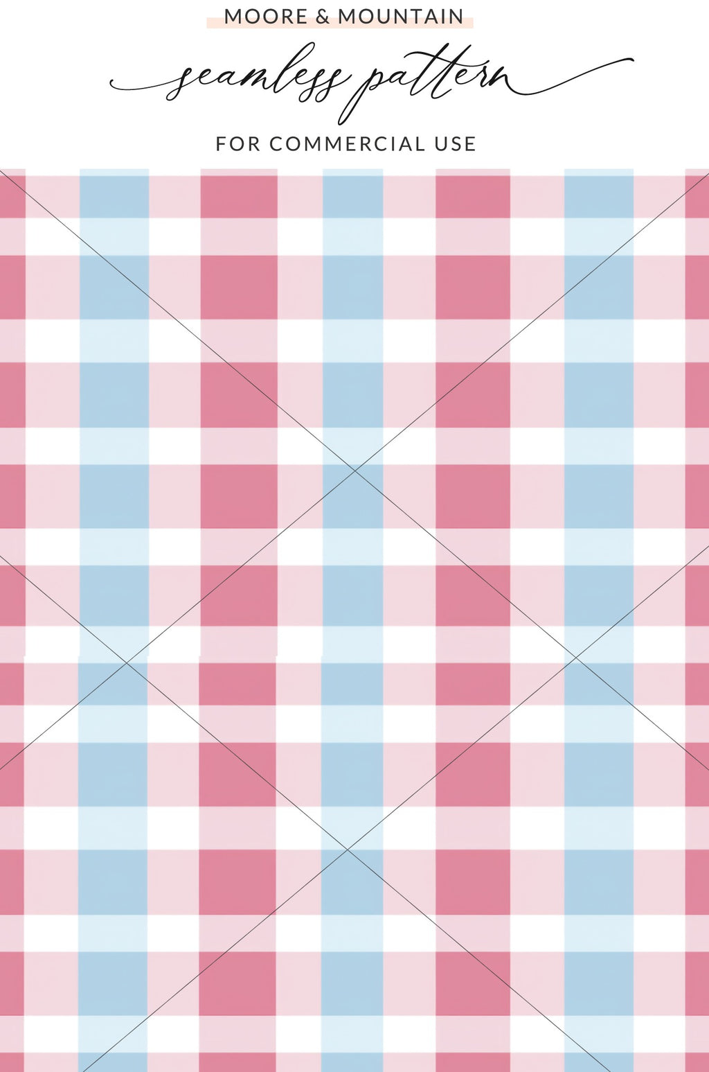Seamless Pattern for Commercial Use Pink Blue Design