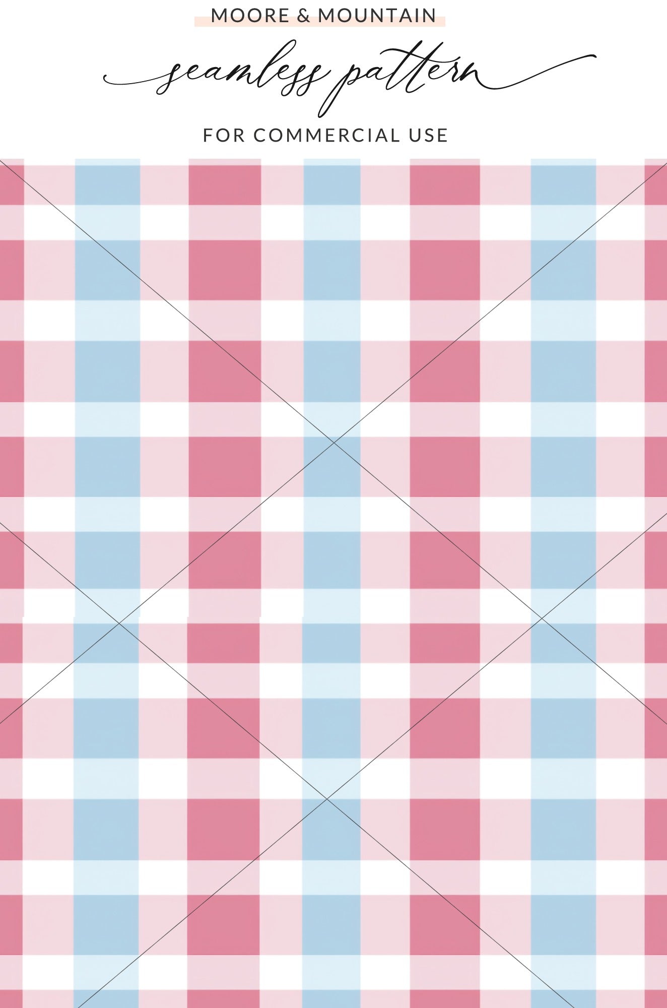 Seamless Pattern for Commercial Use Pink Blue Design