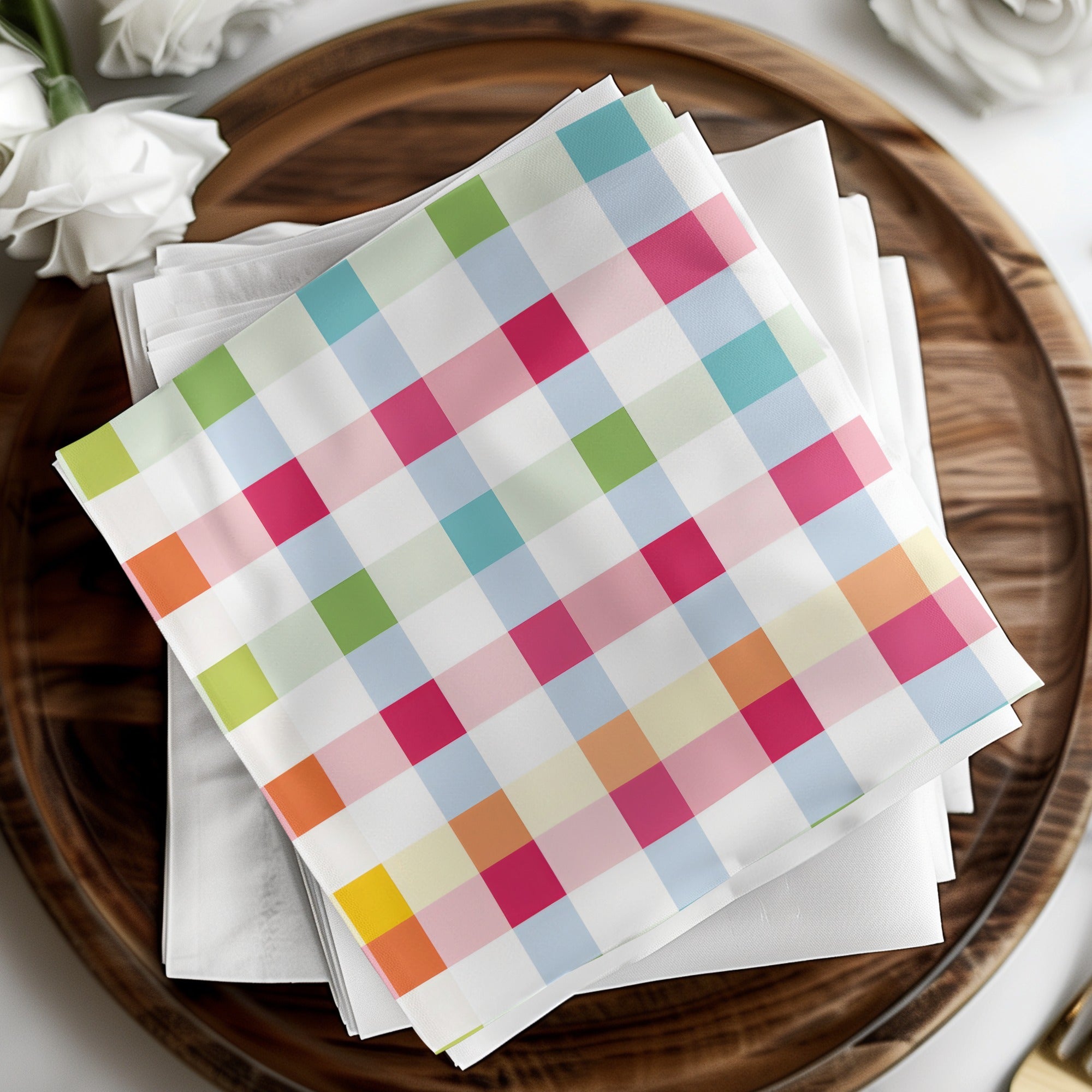 Colorful Checkered Design Table Napkins Product