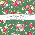 Green Seamless Floral Pattern by Moore and Mountain