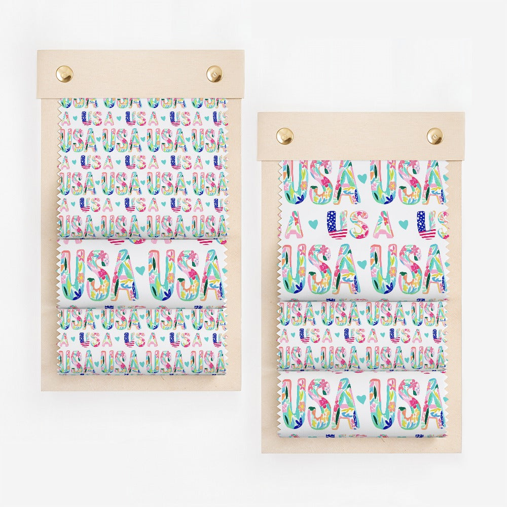 Vibrant USA Themed Design with Colorful Patterns