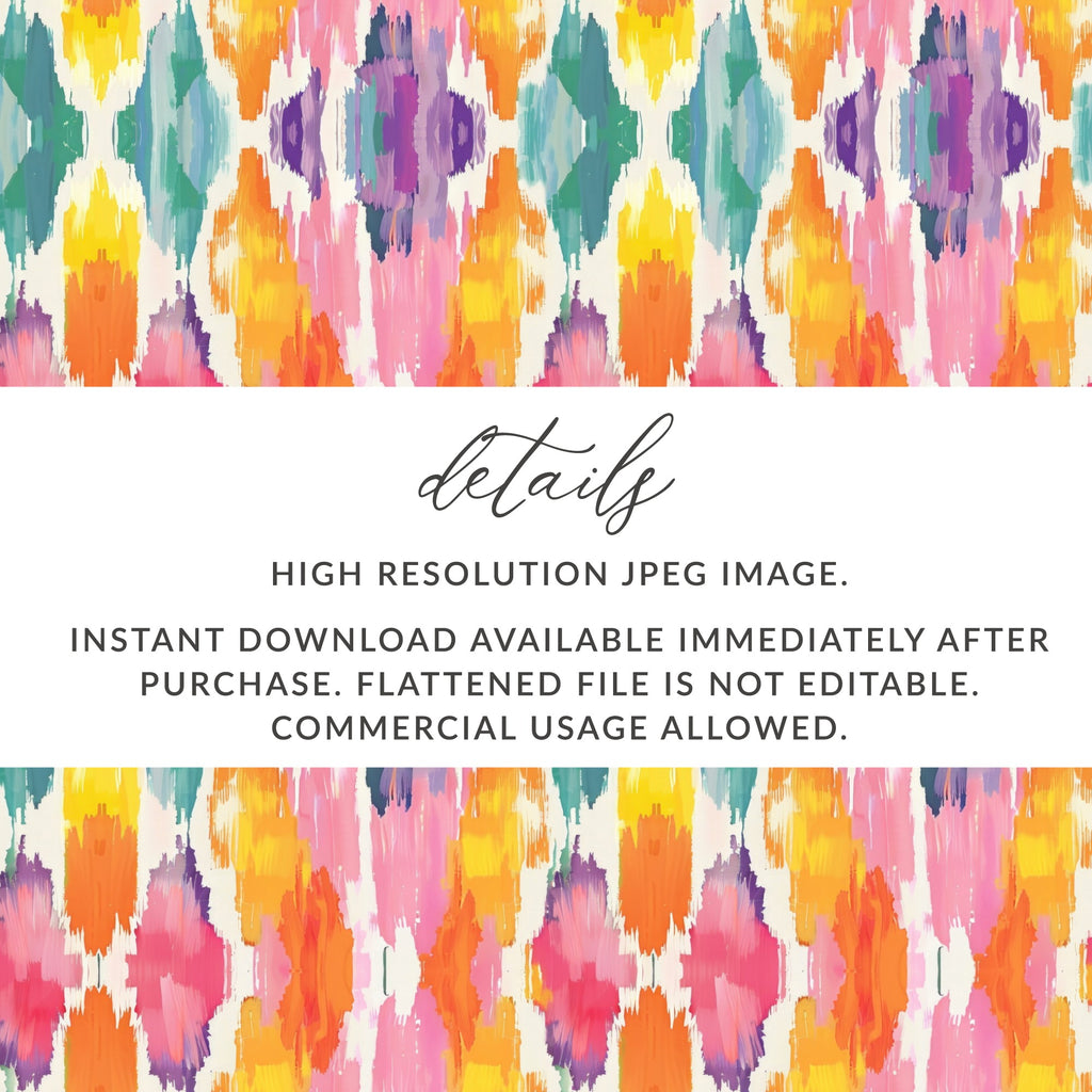Vibrant Ikat Pattern High Resolution JPEG Image