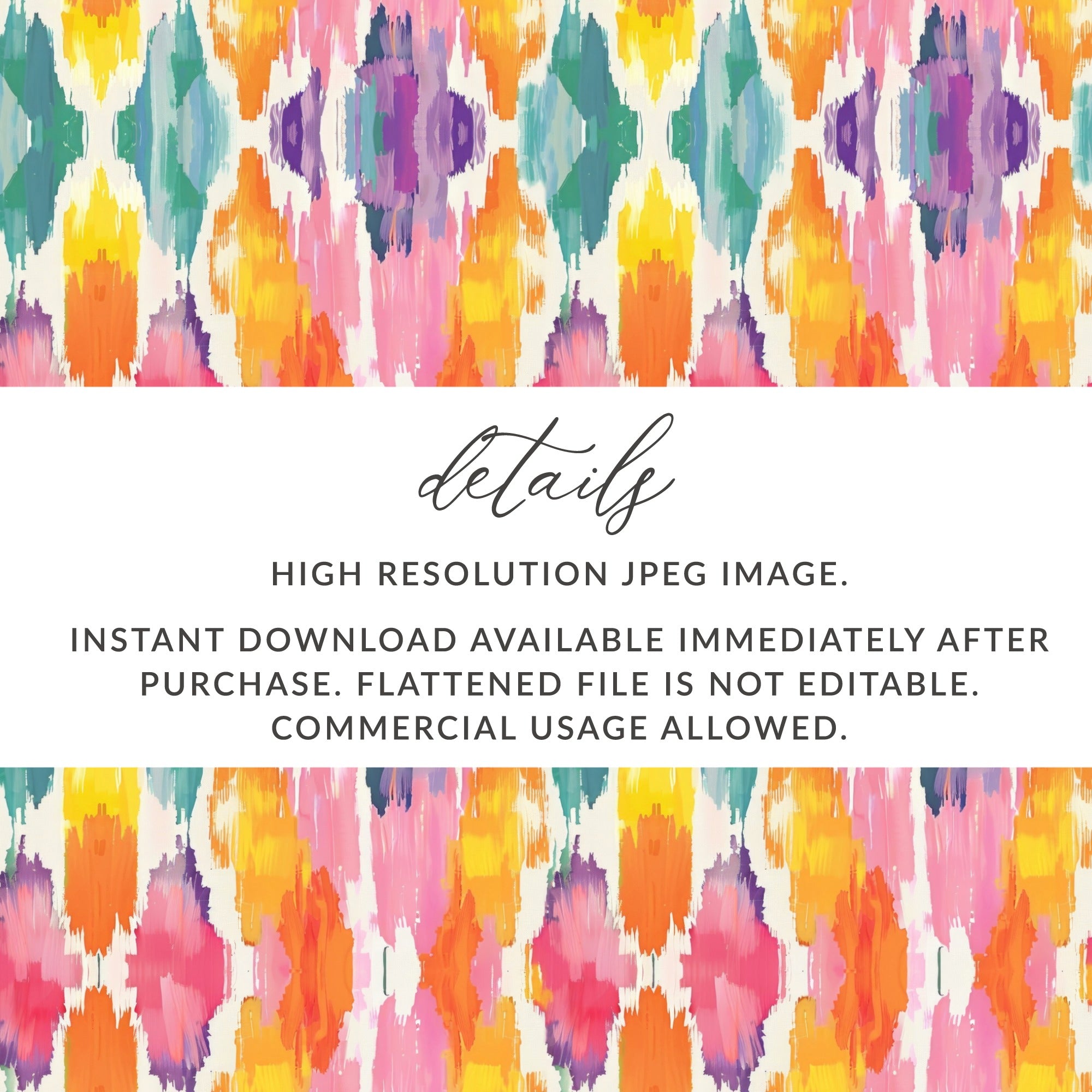Vibrant Ikat Pattern High Resolution JPEG Image