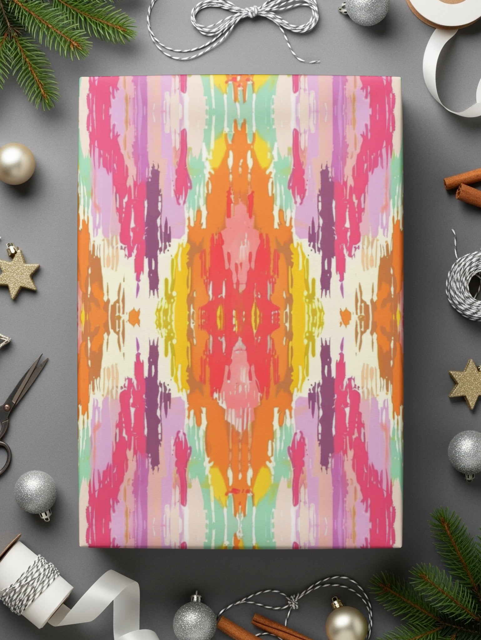 Colorful Abstract Pattern Gift Wrapping Paper Sheets