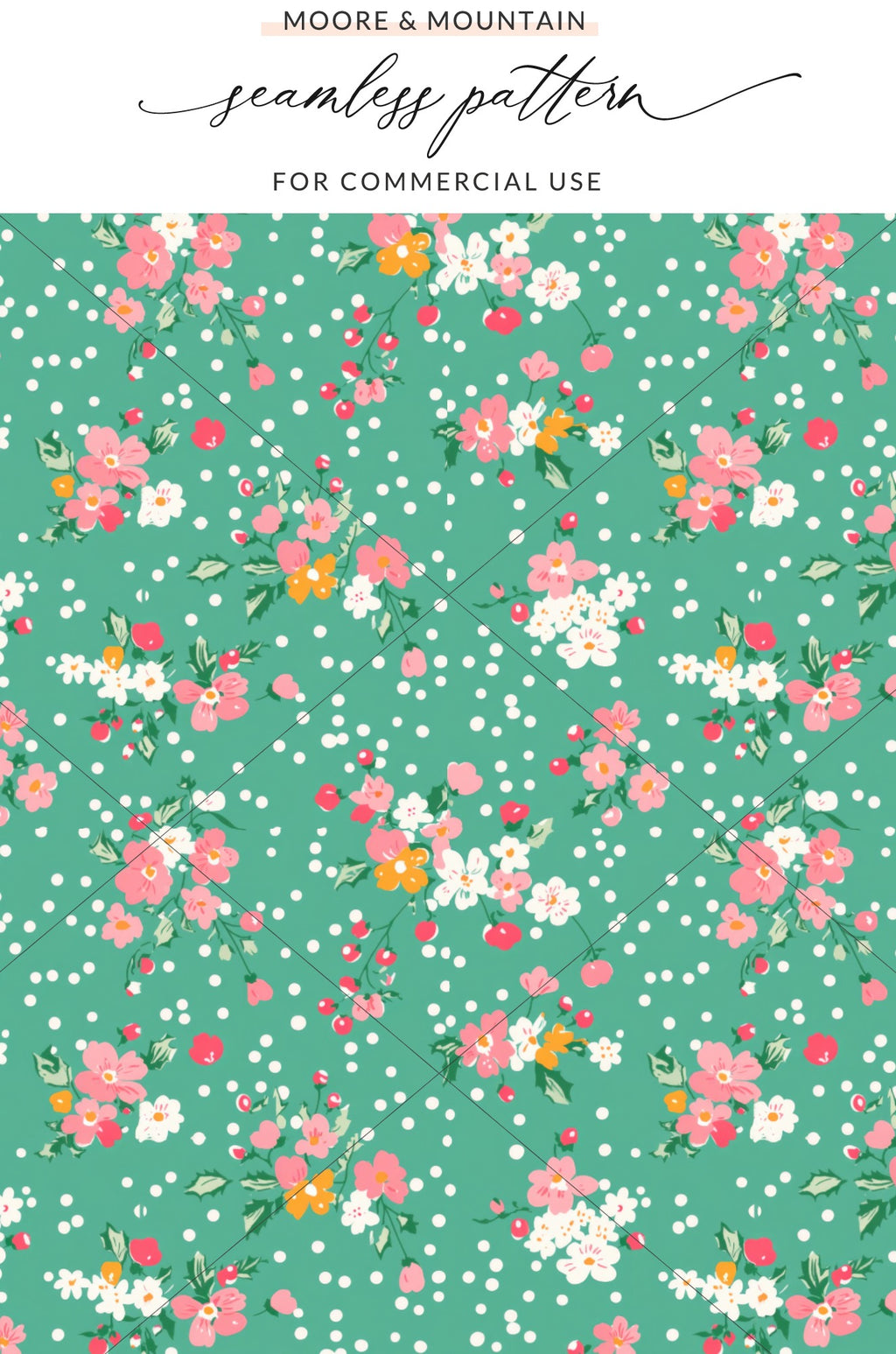 Floral Seamless Pattern for Commercial Use