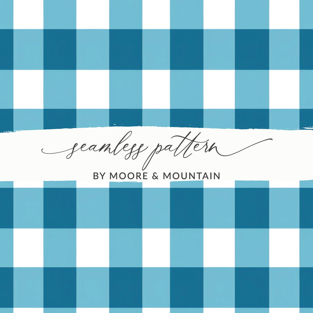 Blue and White Checkered Seamless Pattern Product