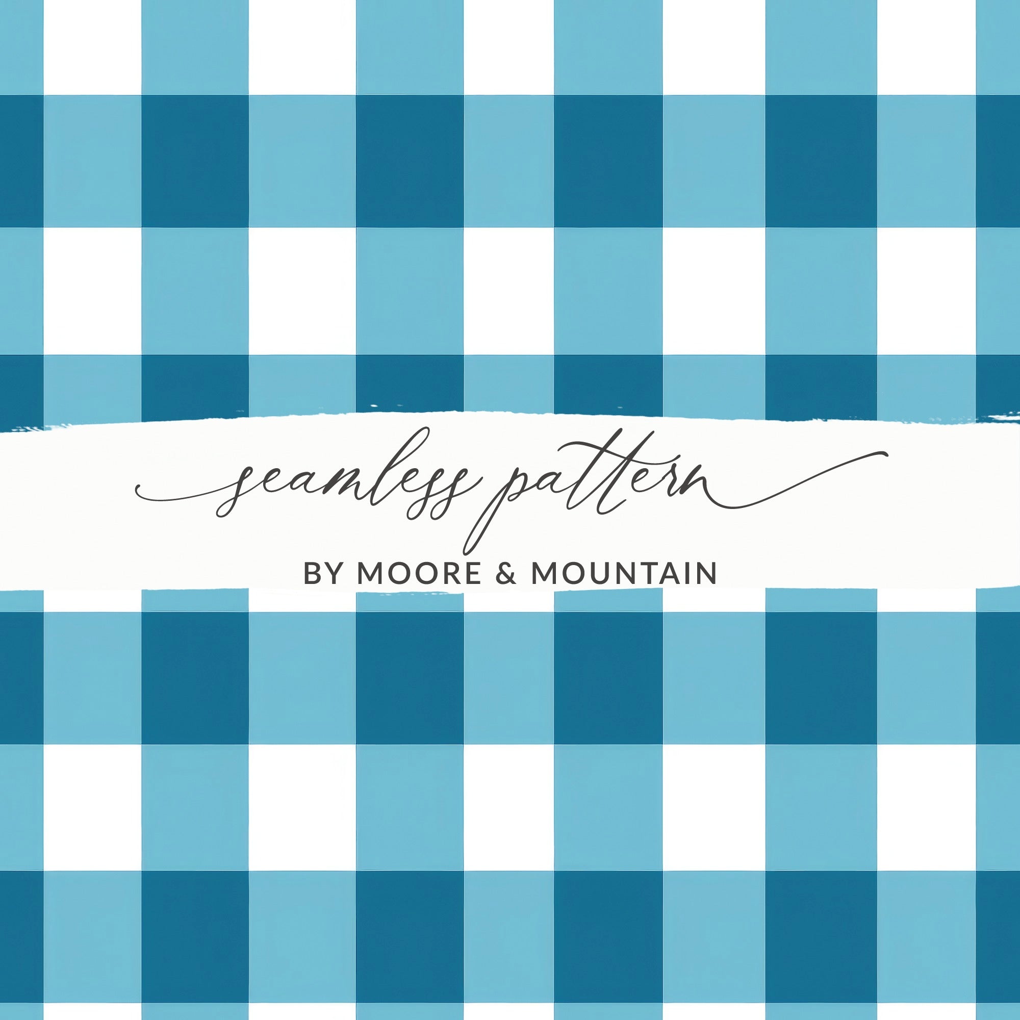 Blue and White Checkered Seamless Pattern Product