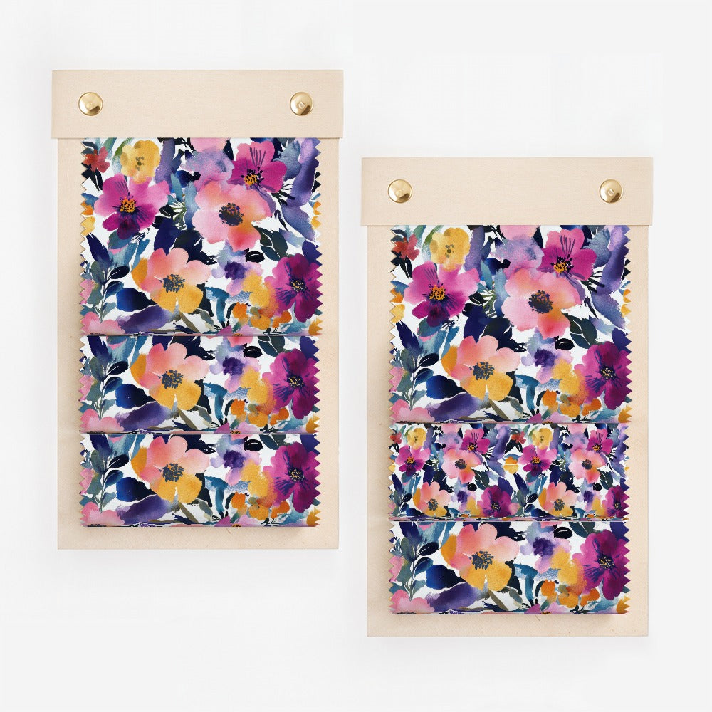 Colorful Floral Design Fabric Swatches for Craft Projects