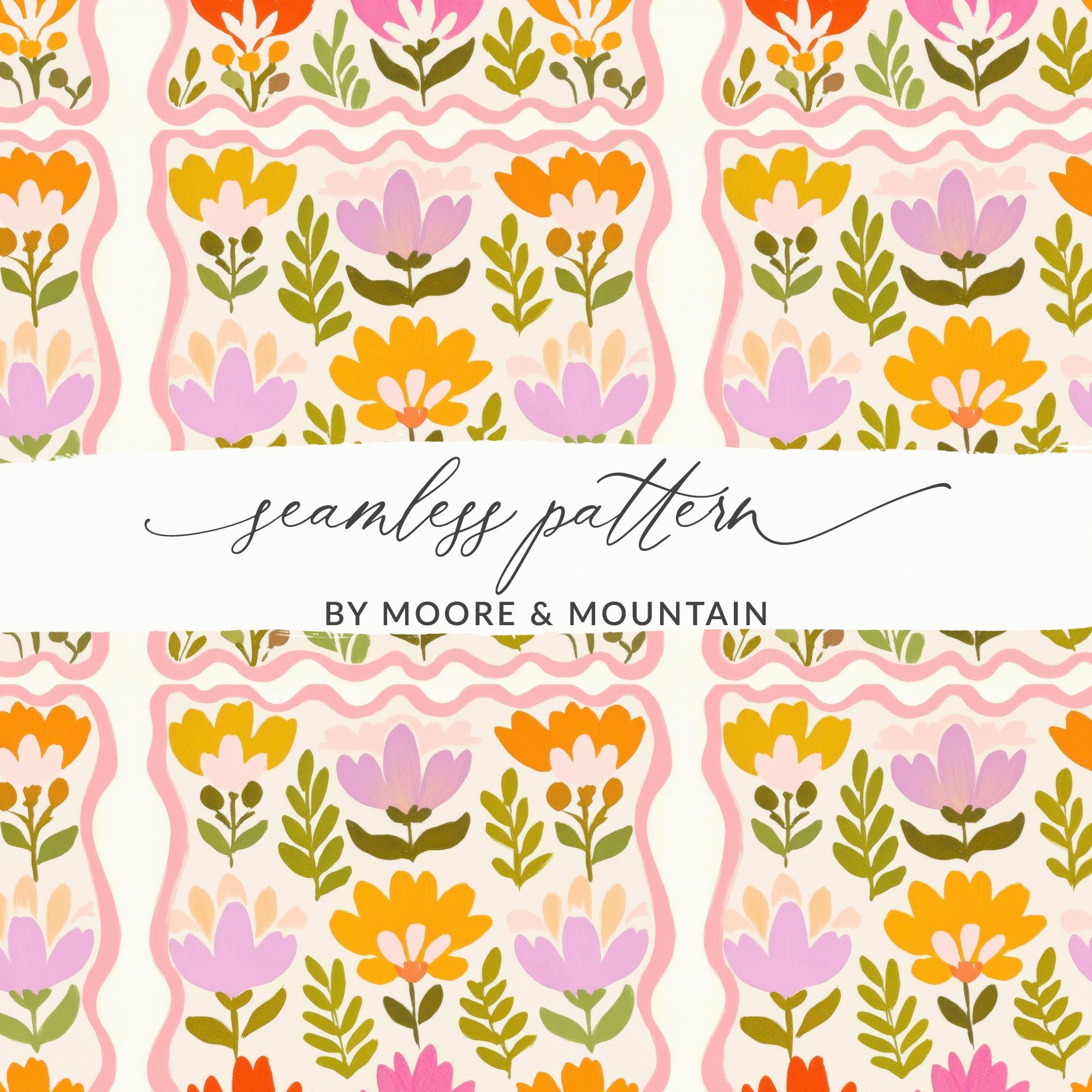 Vibrant Floral Seamless Pattern by Moore & Mountain