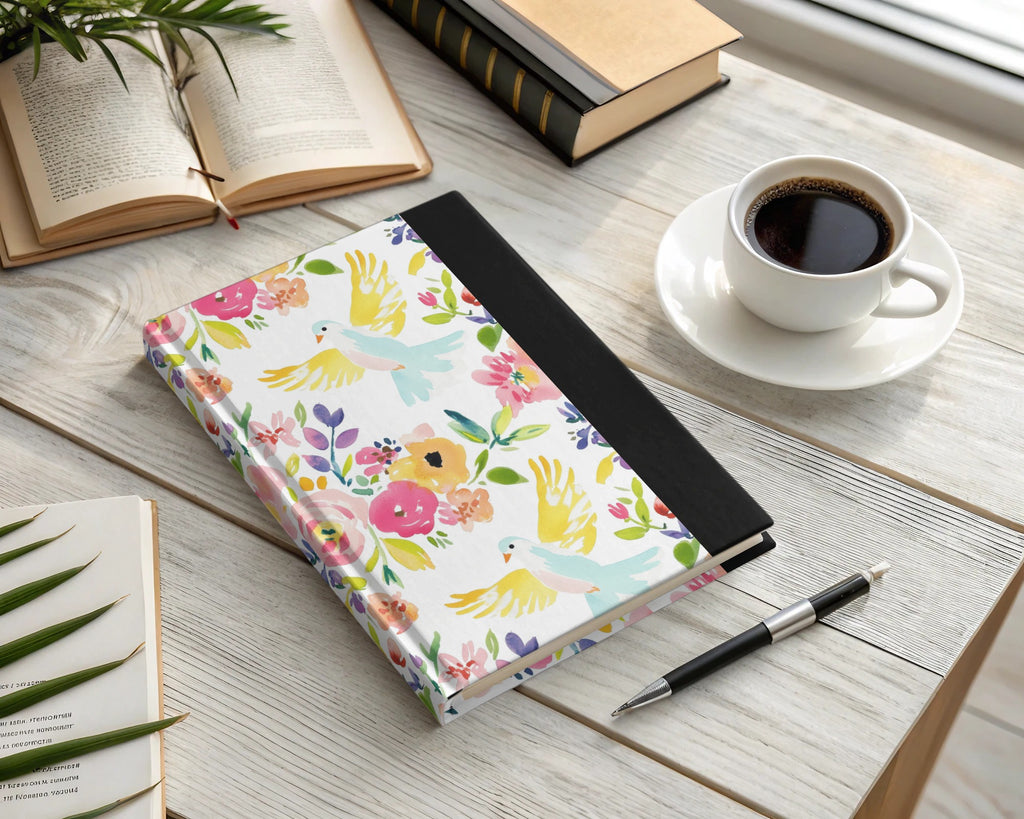 Floral Birds Hardcover Journal Ideal Writing Notebook