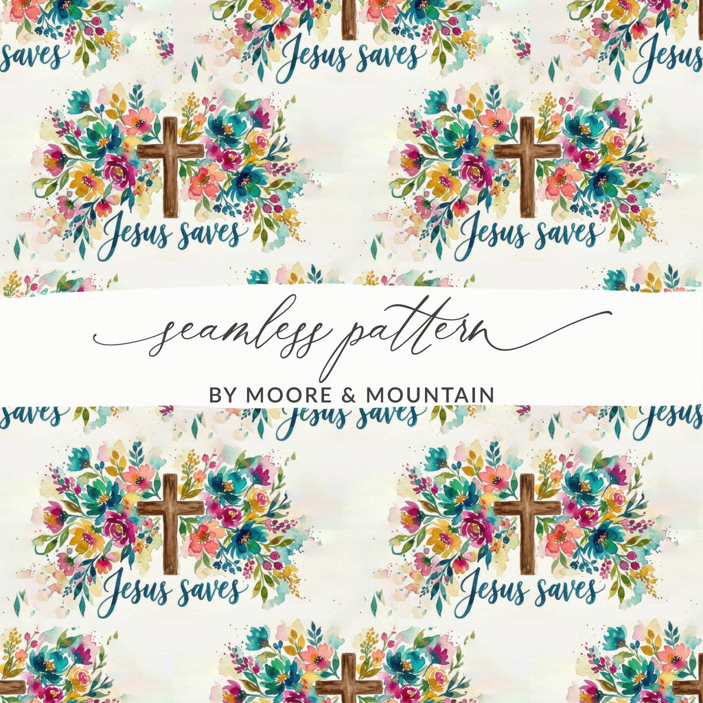 Moore & Mountain Jesus Saves Floral Cross Seamless Pattern product type
Jesus Saves
Christian Pattern
Religious Design
Faith Art
Watercolor Floral
Floral Cross
Seamless Repeat
Digital Paper
Fabric Print
Scripture Art
Hope Theme
Colorful Flowers
Teal Pink Yellow
Worship Decor
Spiritual Gift
Cross Design
Divine Love
Inspirational Art
Moore Mountain
Flower Pattern