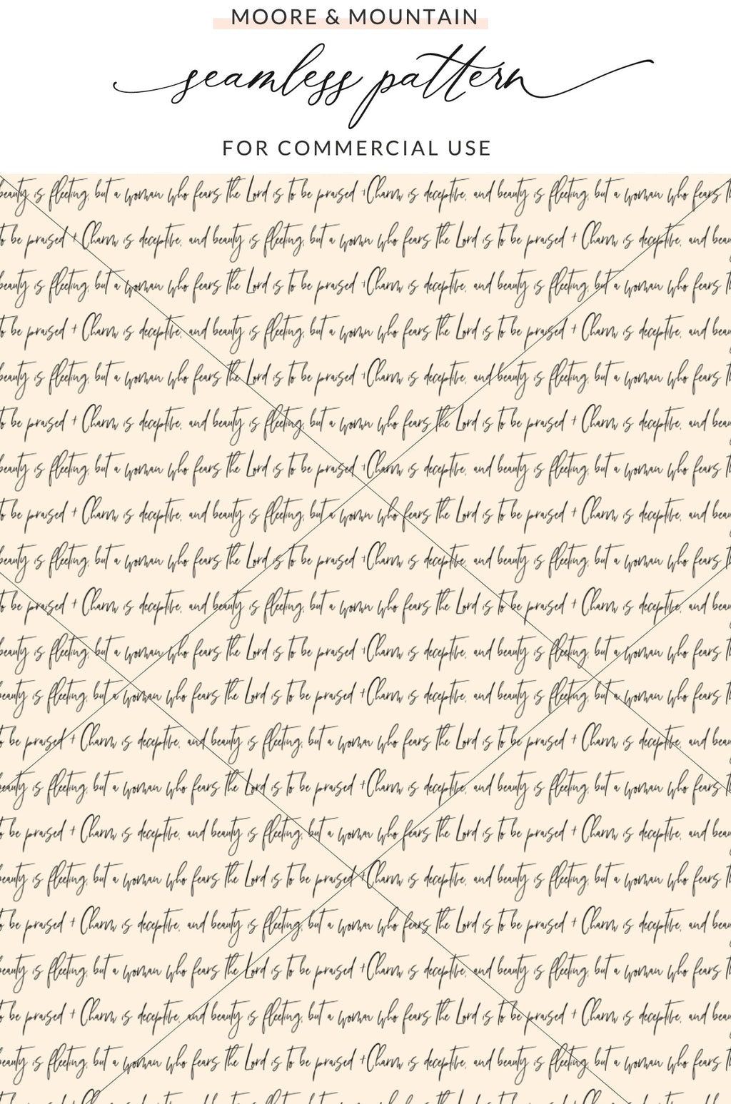 Seamless Pattern for Commercial Use Text Design