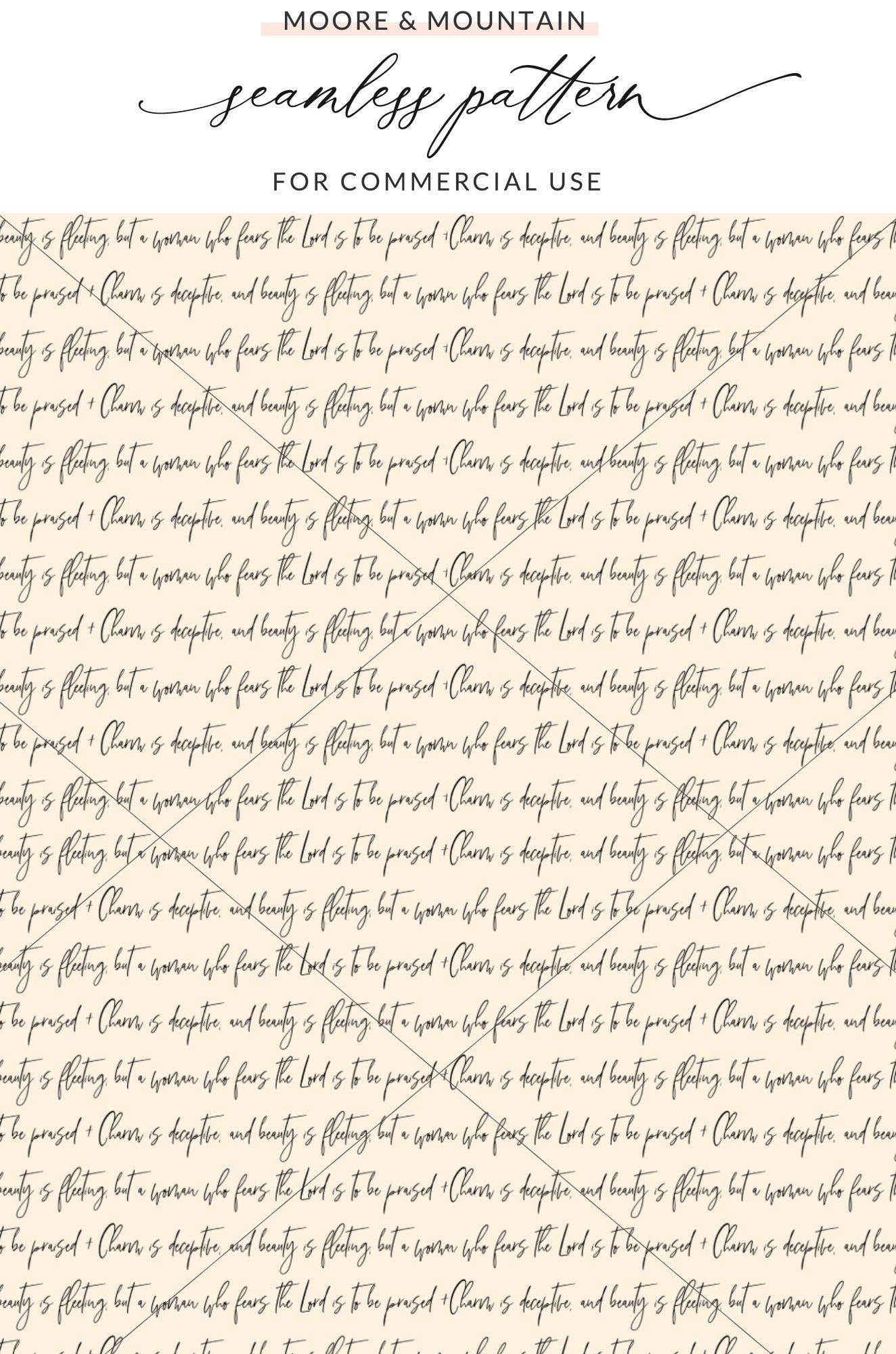 Seamless Pattern for Commercial Use Text Design