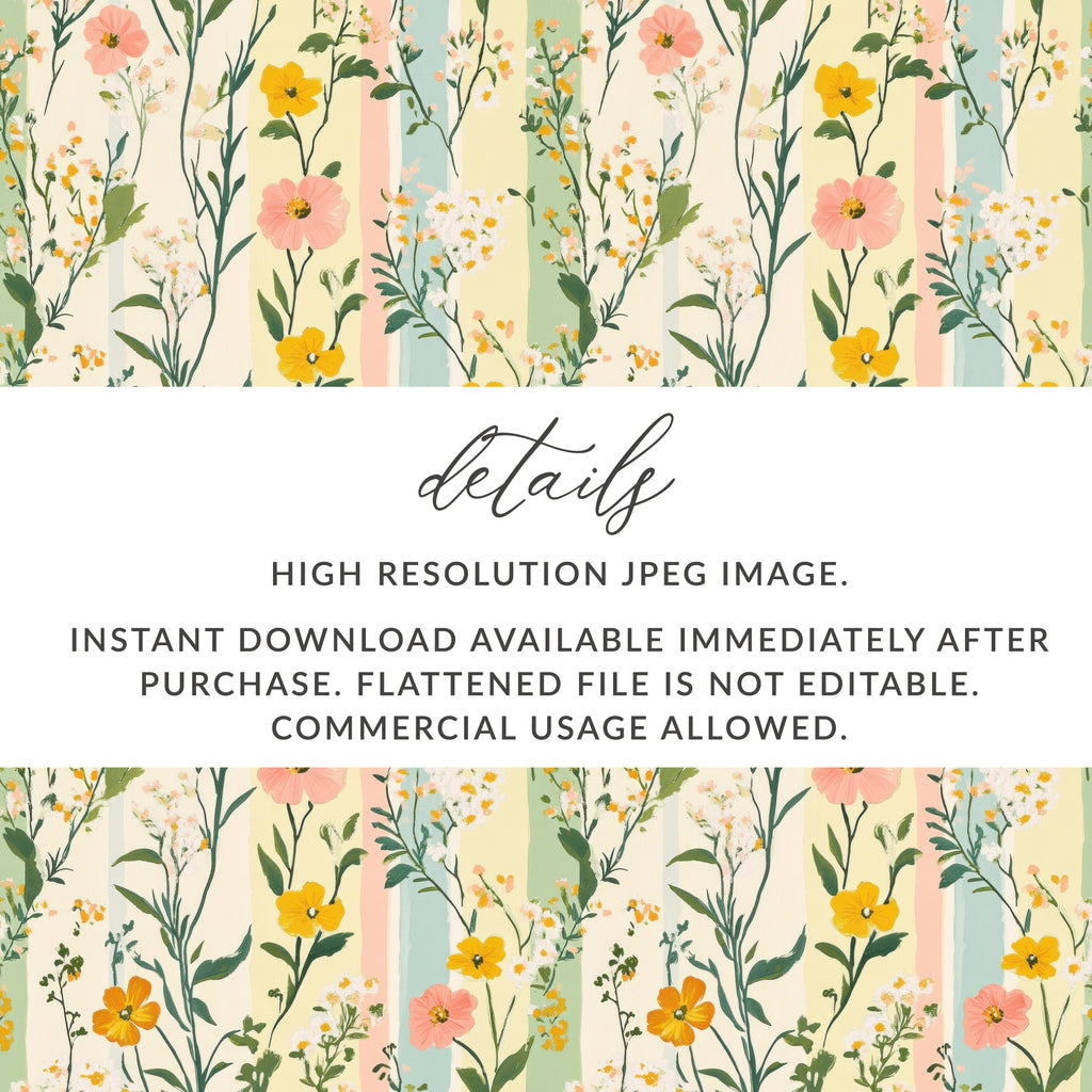 Floral Pattern High Resolution JPEG Instant Download File