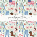 Texas Inspired Seamless Pattern by Moore and Mountain
