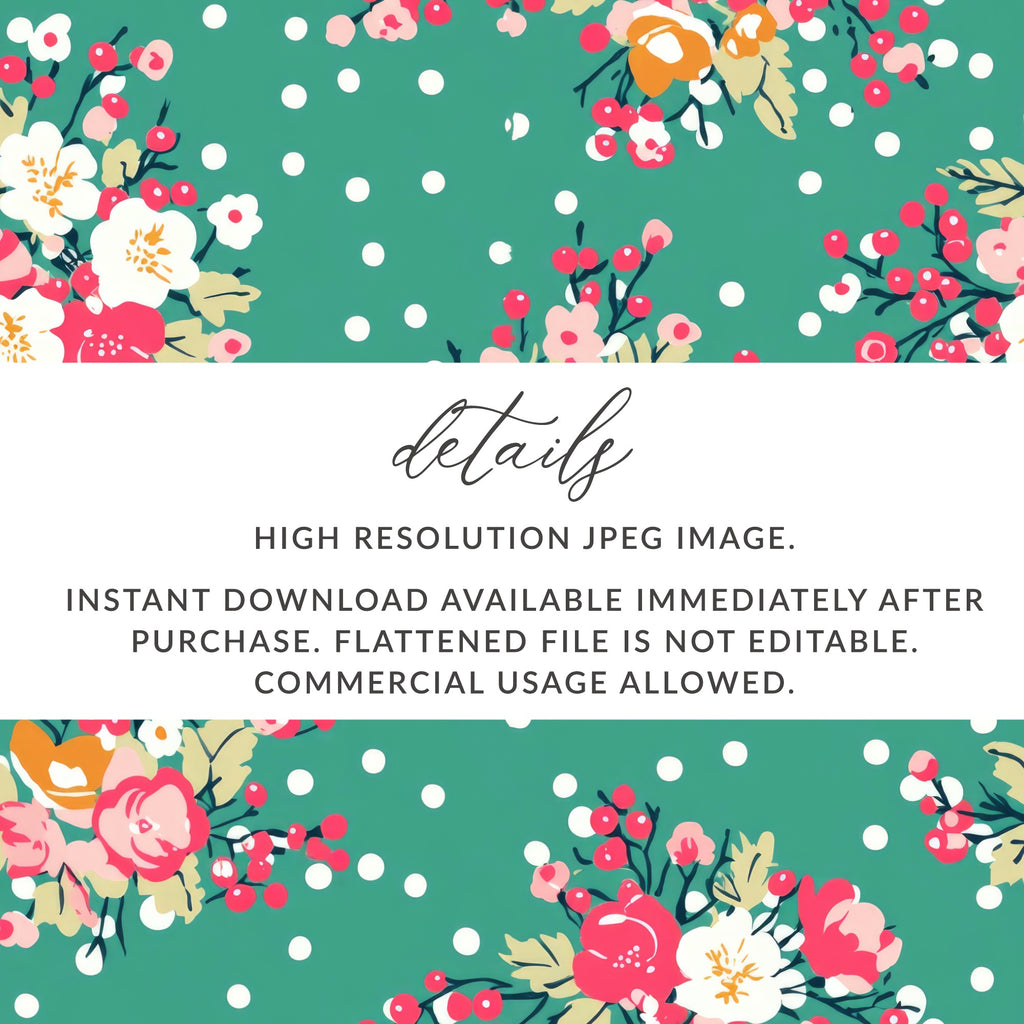 High Resolution Floral Polka Dot Design Image