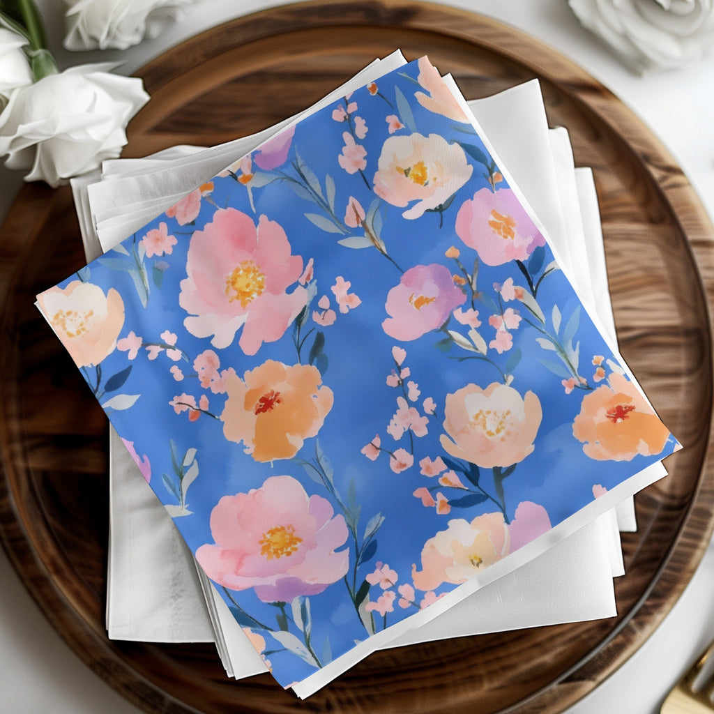 Vibrant Floral Patterned Napkins for Elegant Dining