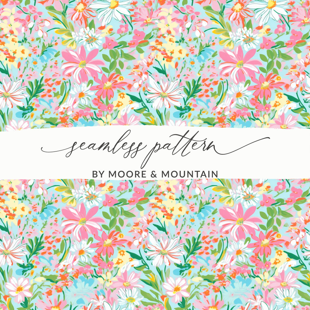 Colorful Floral Seamless Pattern by Moore & Mountain