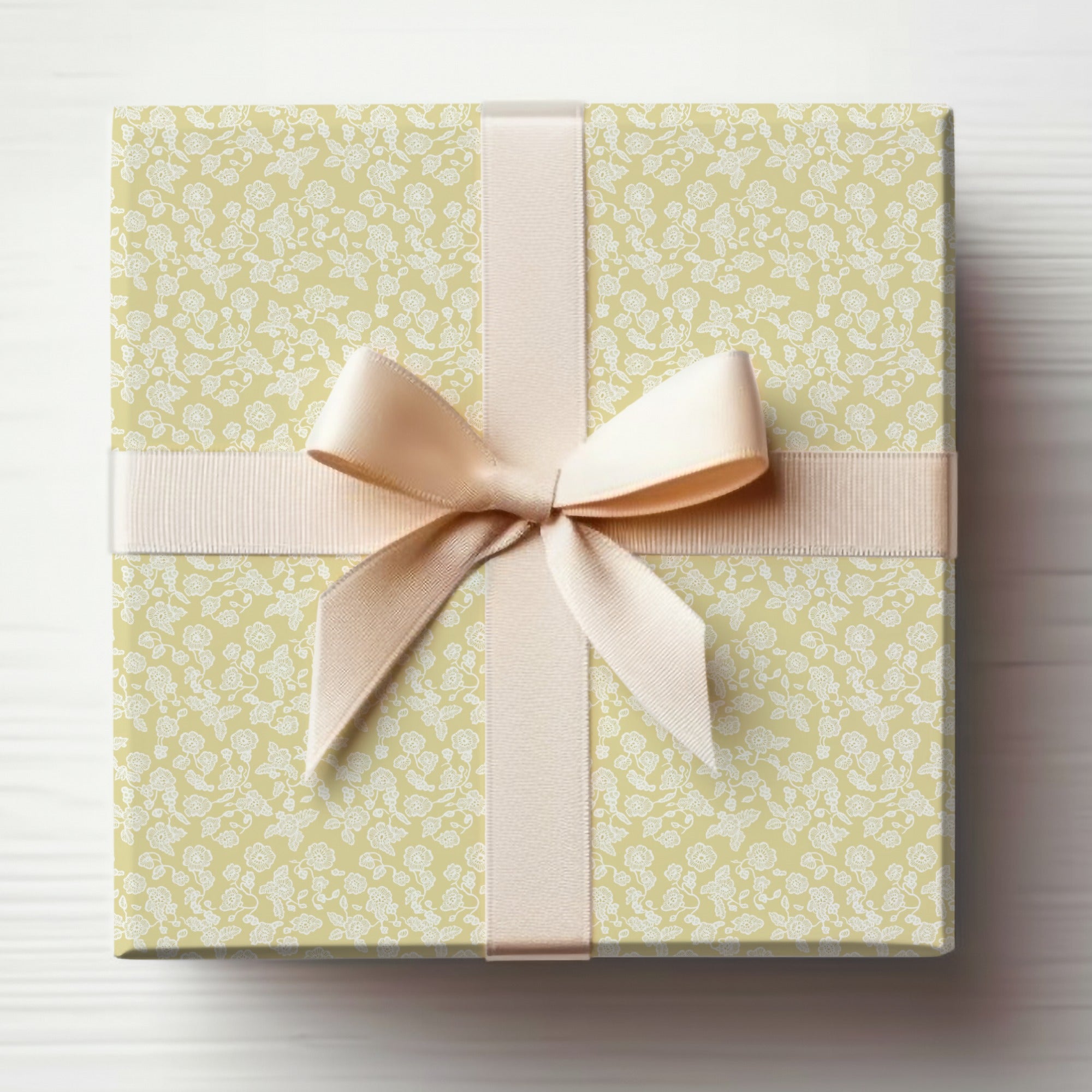 Beautifully Wrapped Floral Pattern Gift Box