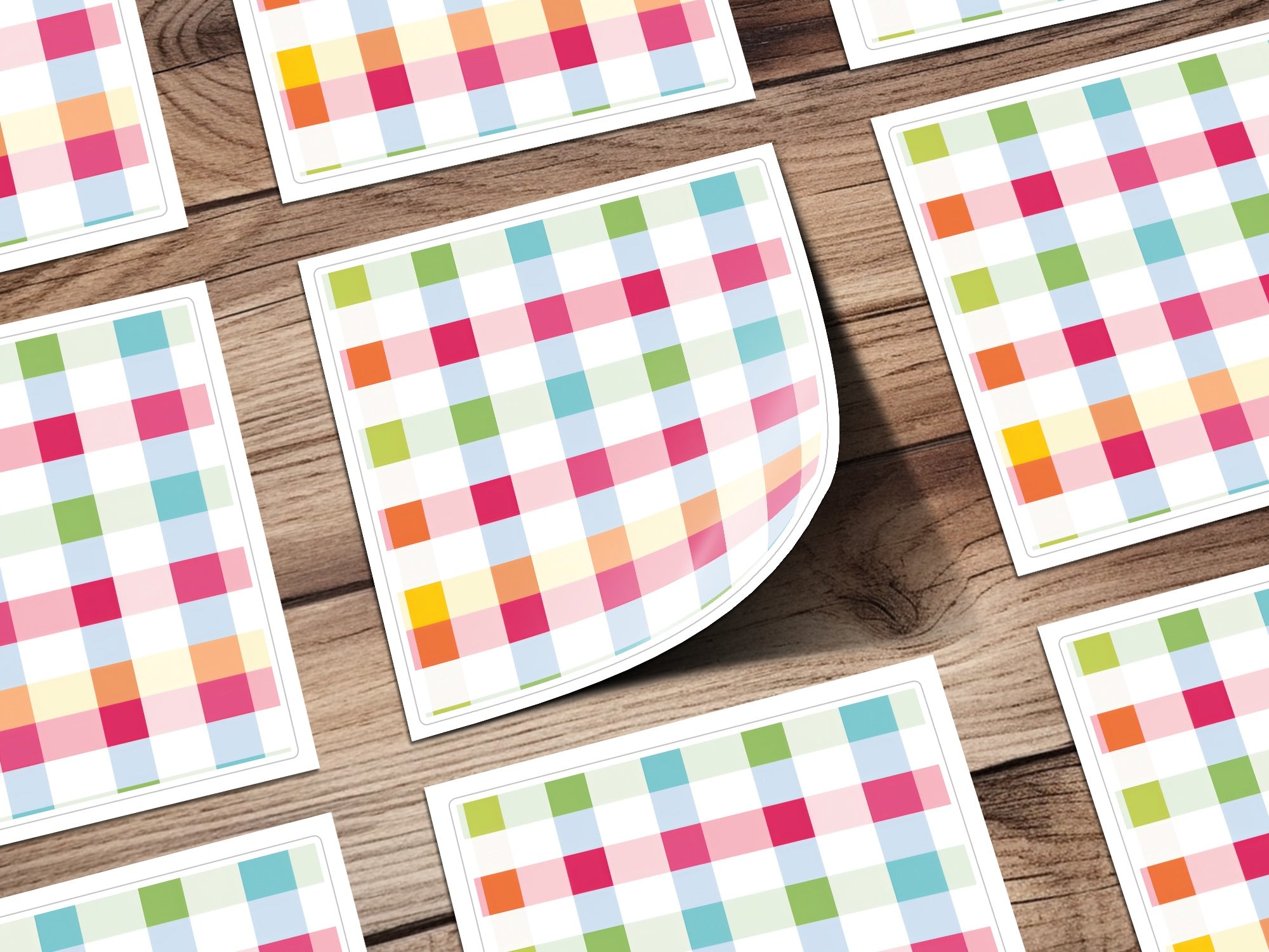 Colorful Checkered Pattern Decorative Product