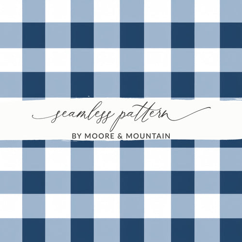 Blue and White Seamless Pattern by Moore & Mountain Design