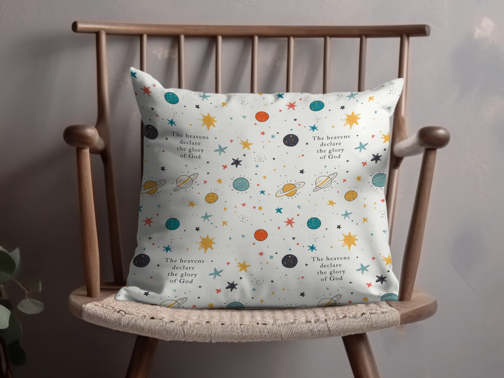 The heavens declare the glory of God throw pillow