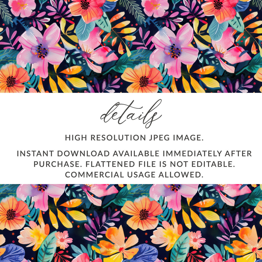 Vibrant Watercolor Floral Repeat Pattern Background product type

Floral pattern
Watercolor flowers
Seamless design
Tropical print
Abstract blooms
Botanical art
Vibrant colors
Dark background
Digital paper
Surface design
Artistic print
Repeating pattern
Pink flowers
Orange flowers
Blue leaves
Yellow leaves
Garden pattern
Modern floral
Exotic flowers
High resolution