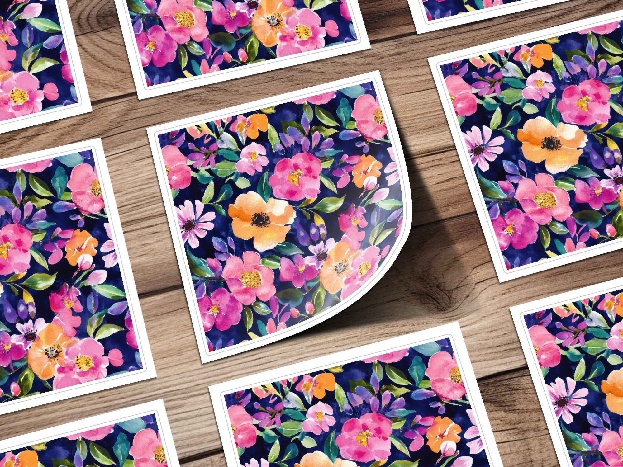 Vibrant Floral Blossom Design Sticker Sheet Set