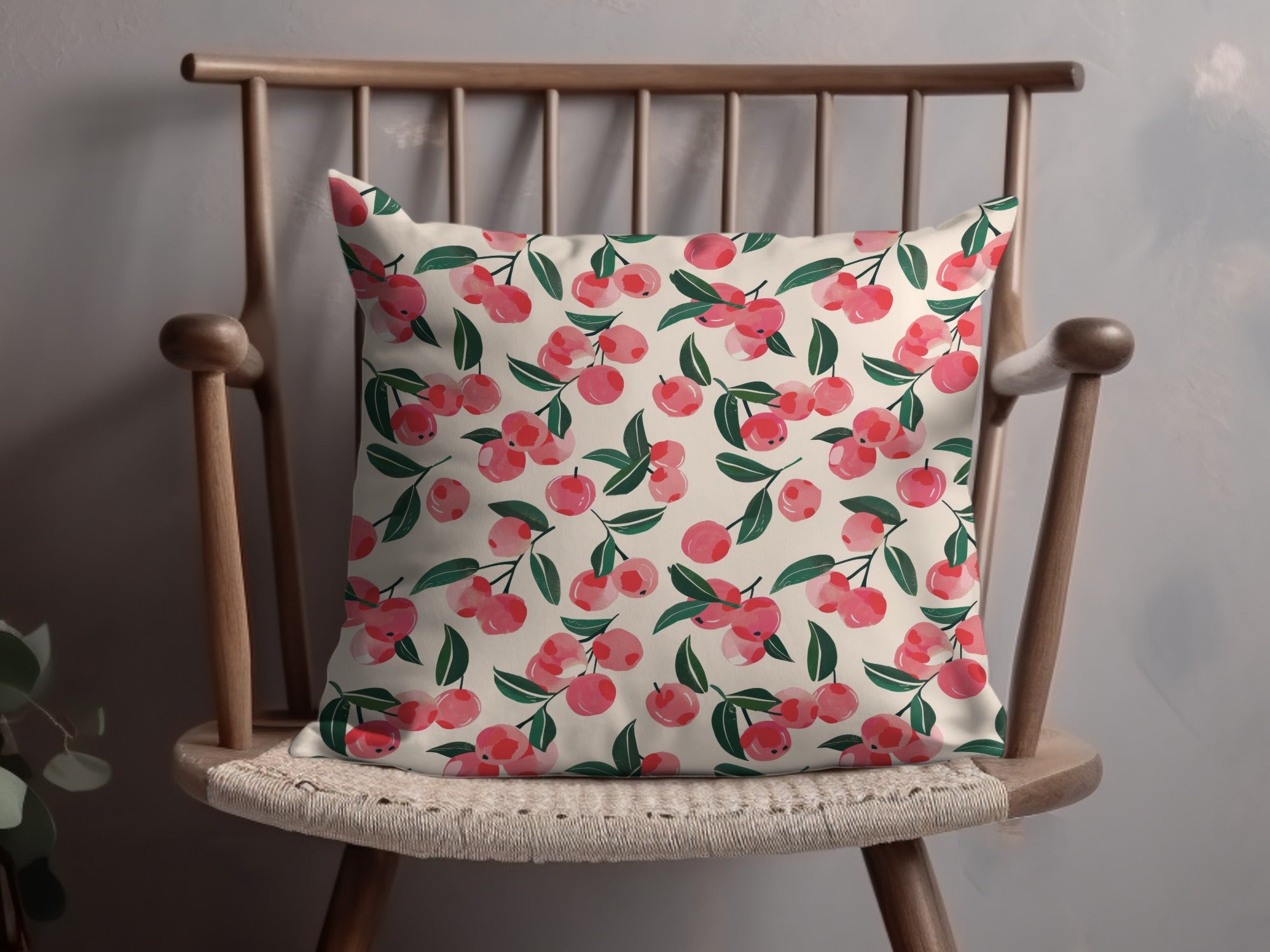Cherry Blossom Themed Decorative Cushion Pillow