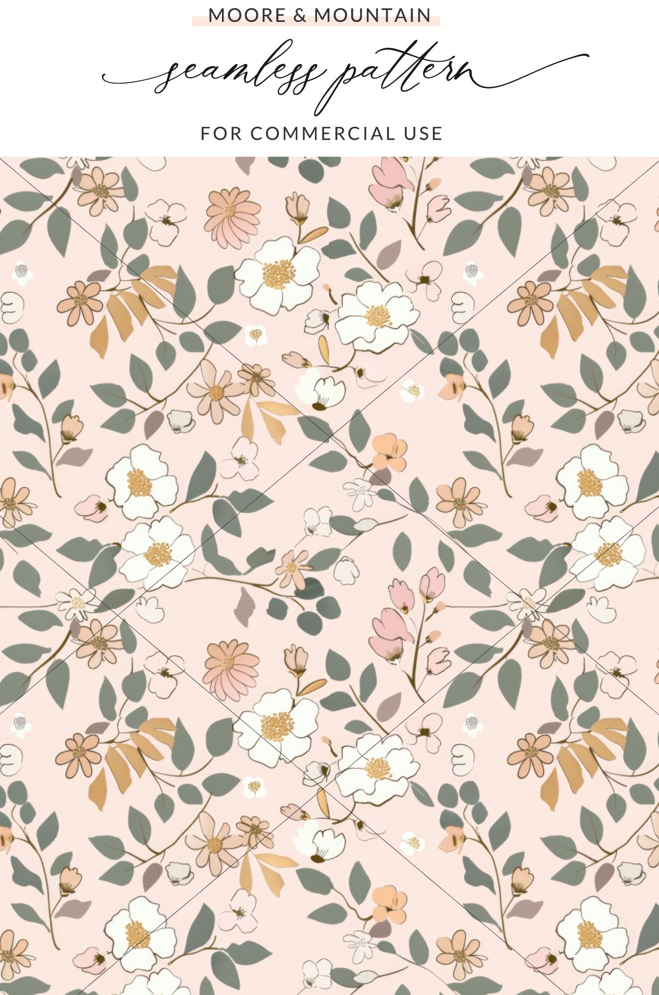 Seamless Floral Pattern for Commercial Use