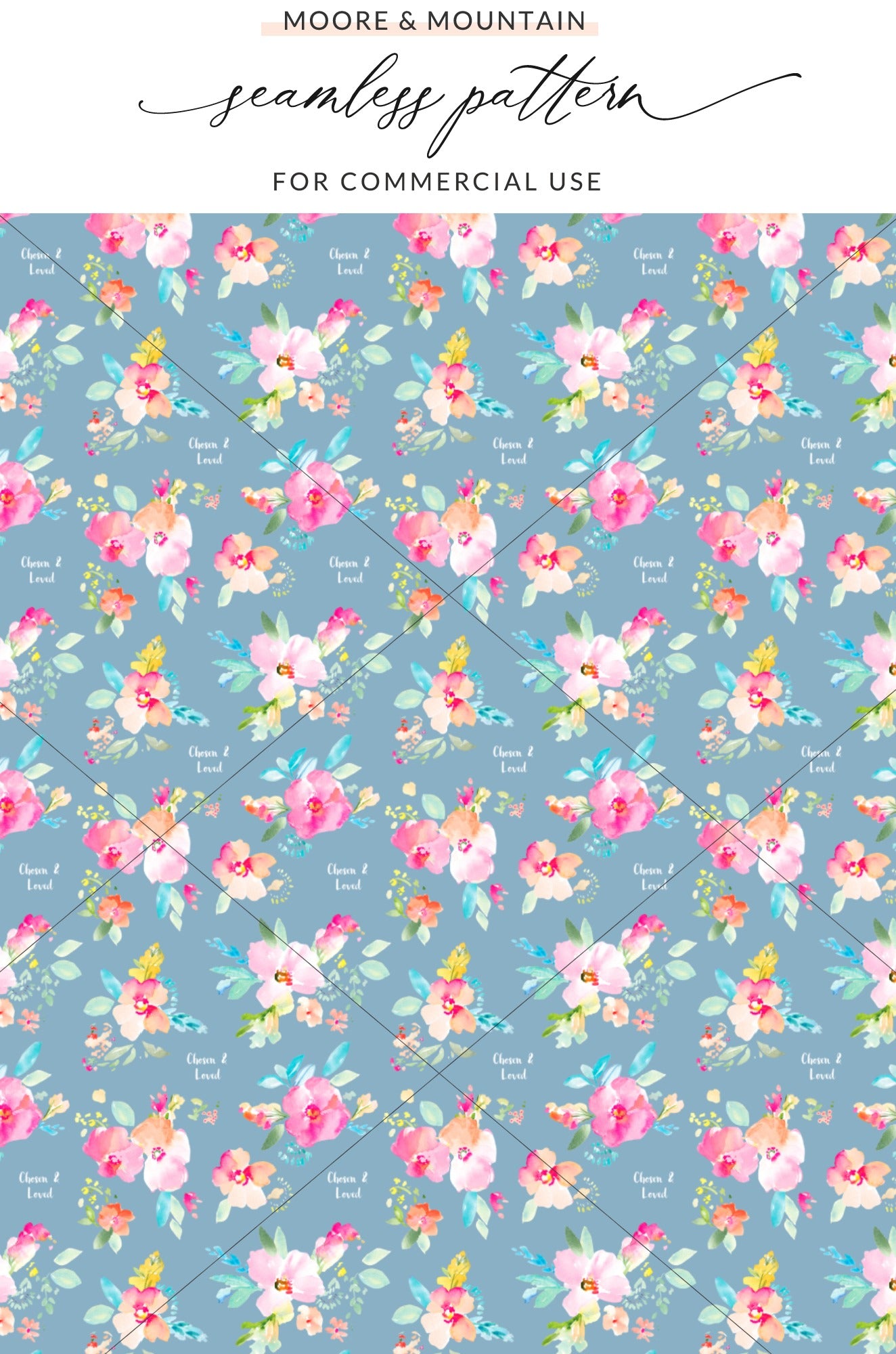 Charming Floral Seamless Pattern for Commercial Use