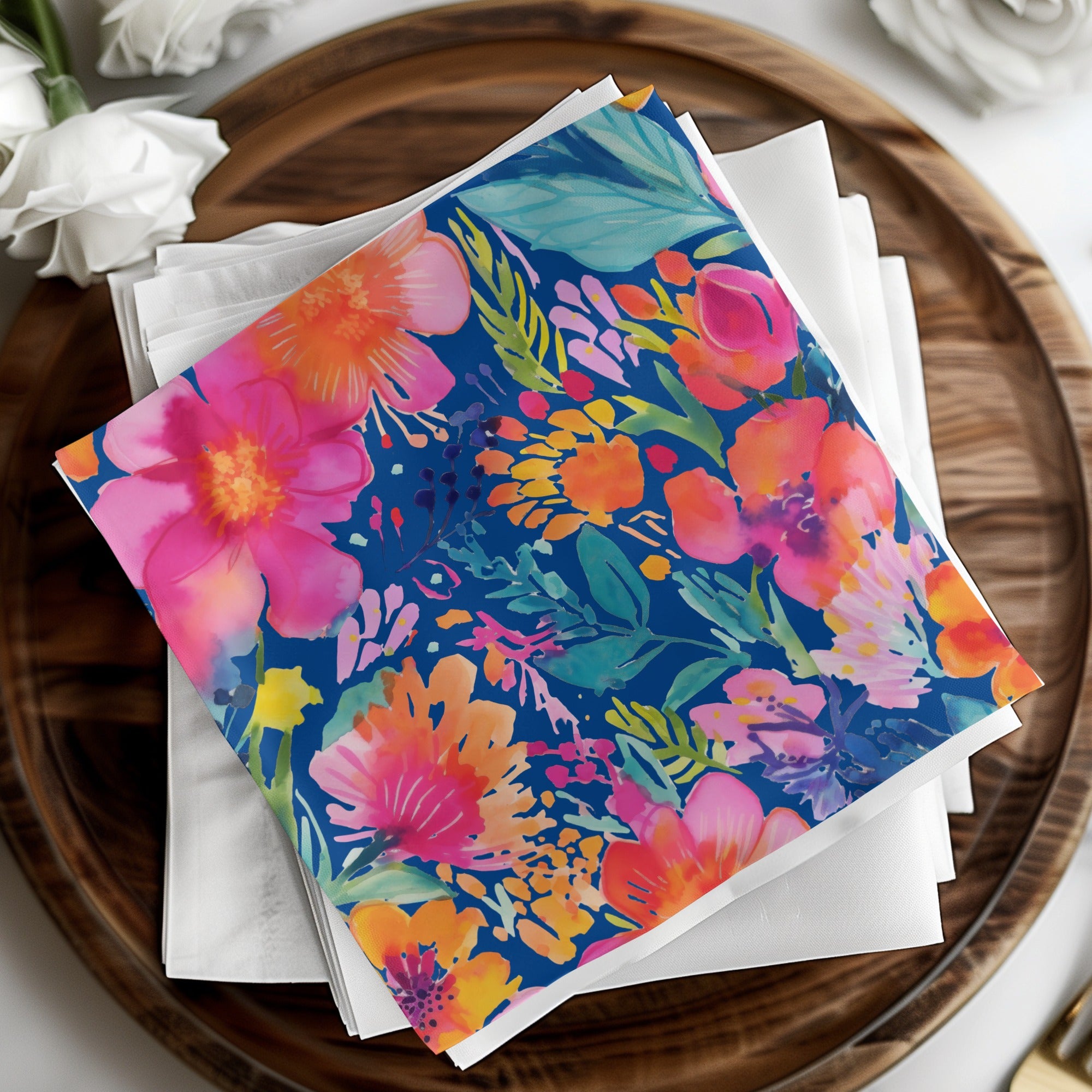 Vibrant Floral Napkins Perfect for Spring Gatherings