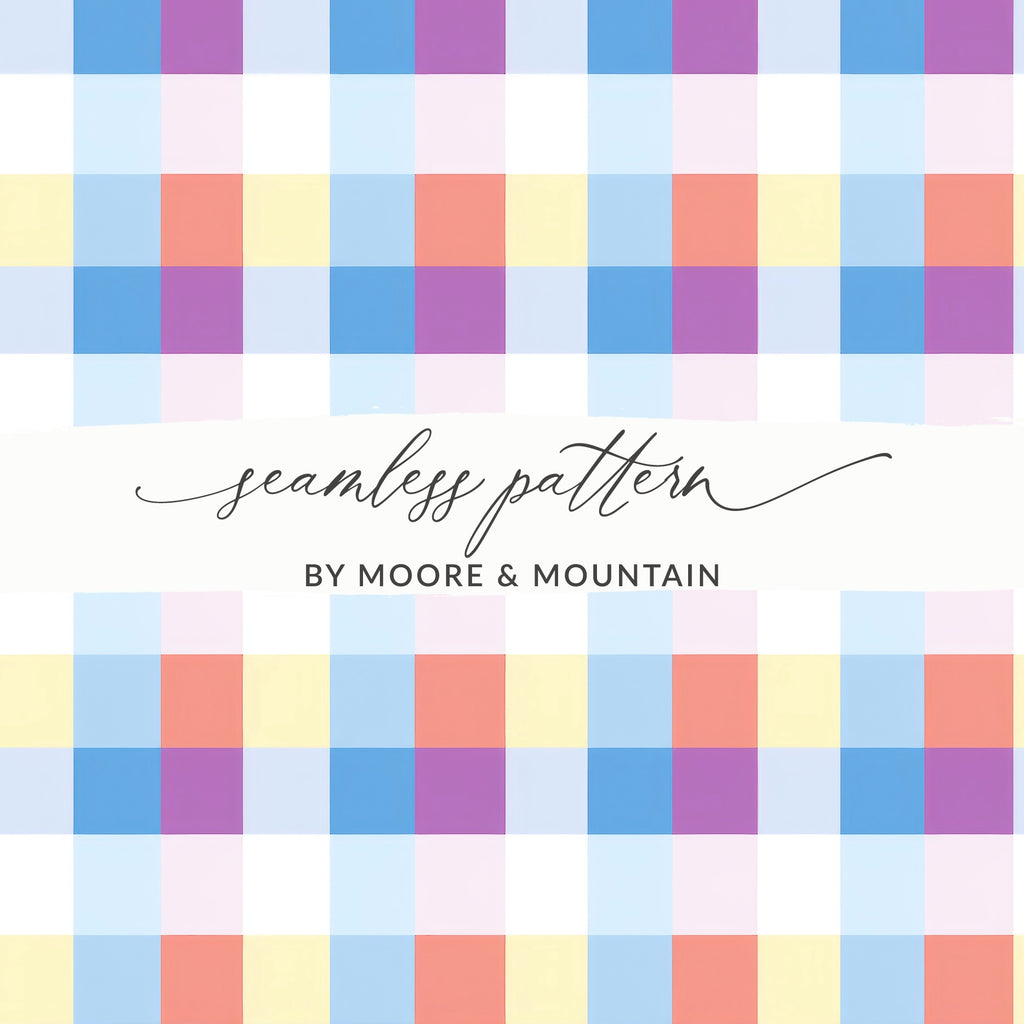 Colorful Seamless Checkered Pattern by Moore & Mountain