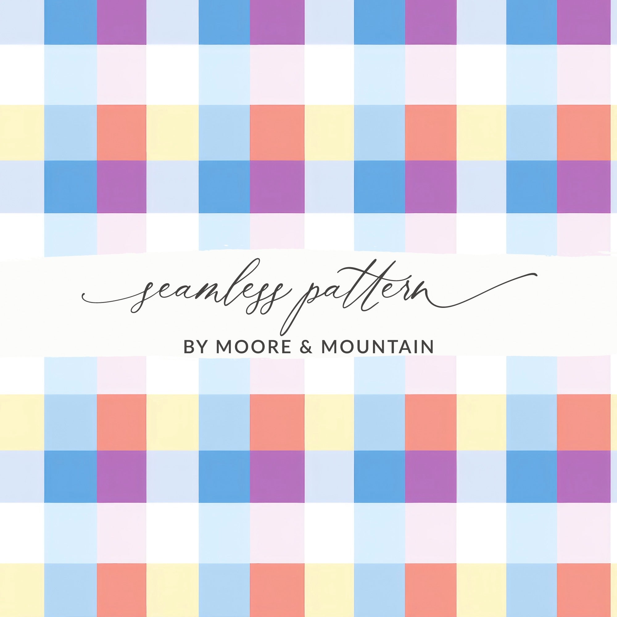Colorful Seamless Checkered Pattern by Moore & Mountain