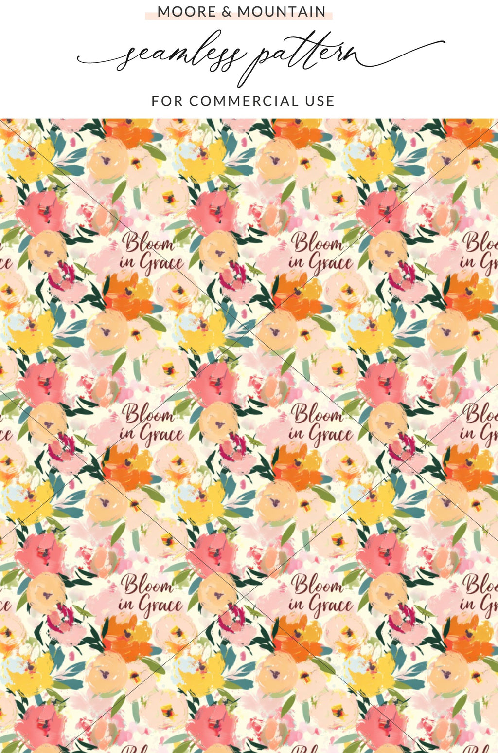 Bloom In Grace Floral Seamless Pattern Design