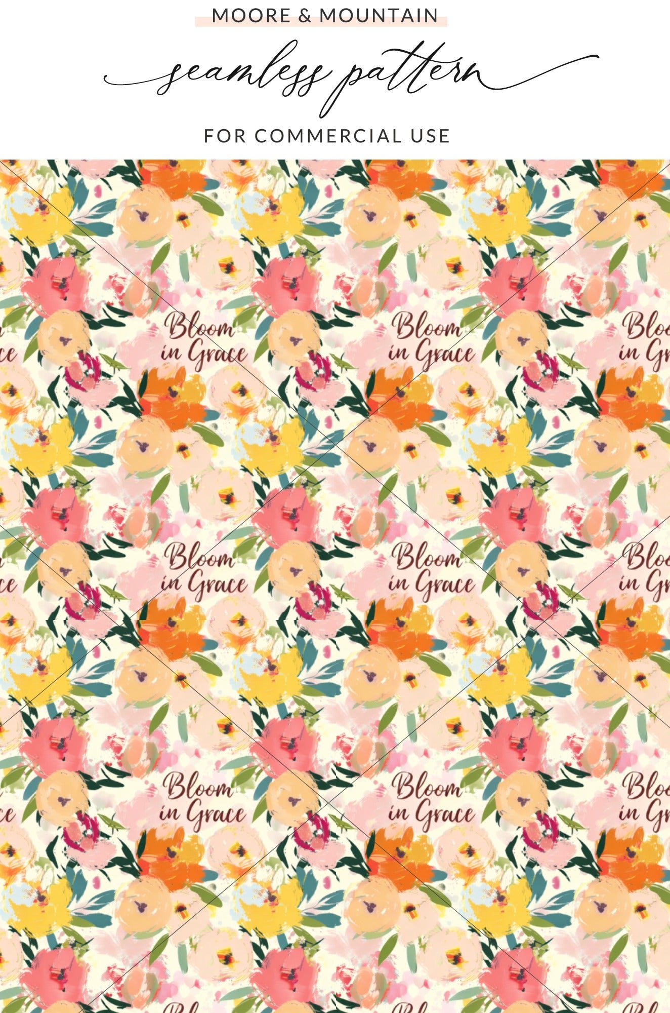Bloom In Grace Floral Seamless Pattern Design