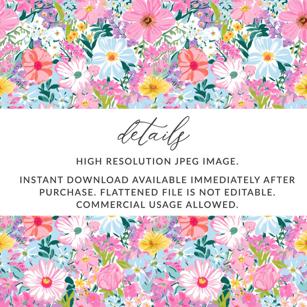 High Resolution Floral Print Instant Download Image