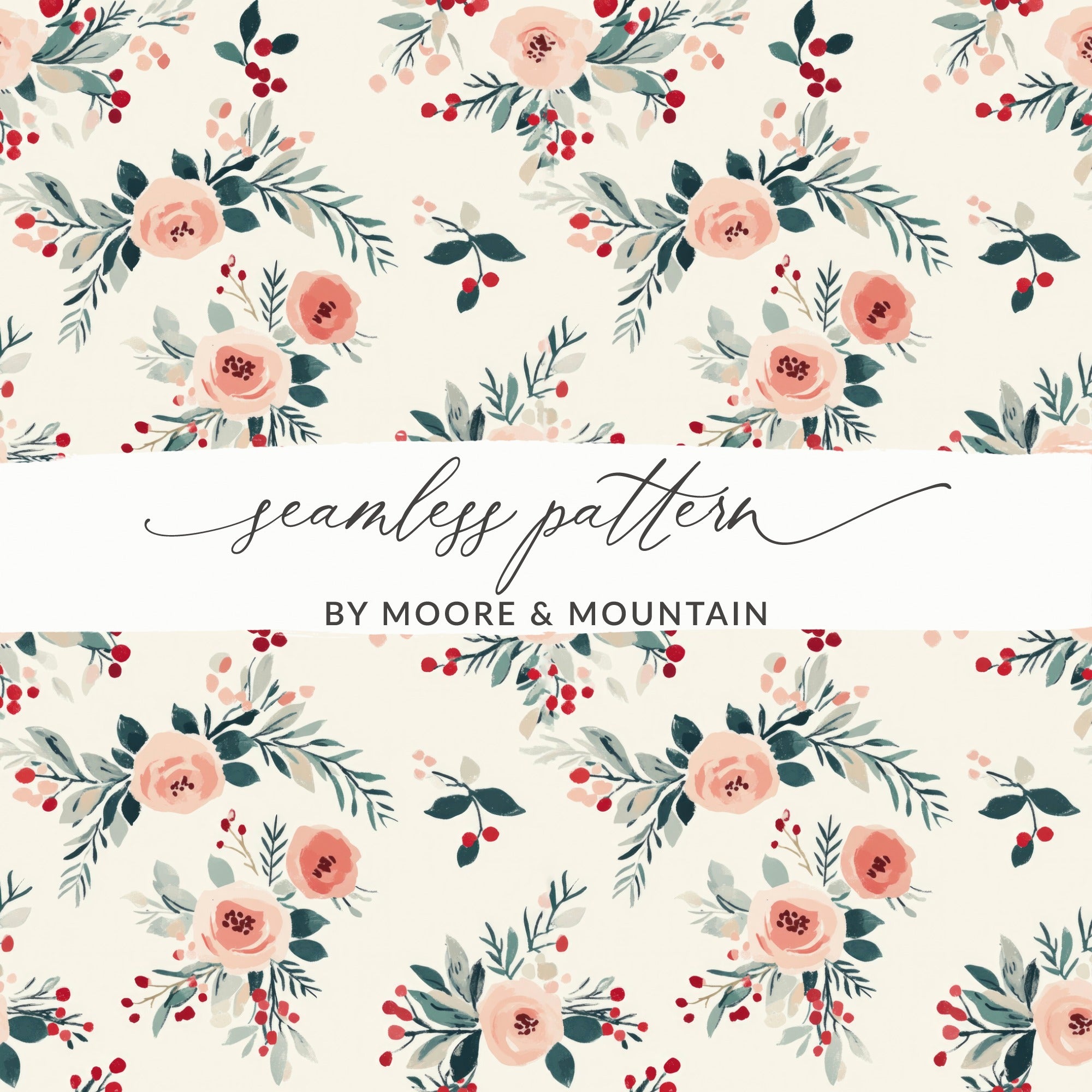 Floral Seamless Pattern by Moore & Mountain Design
