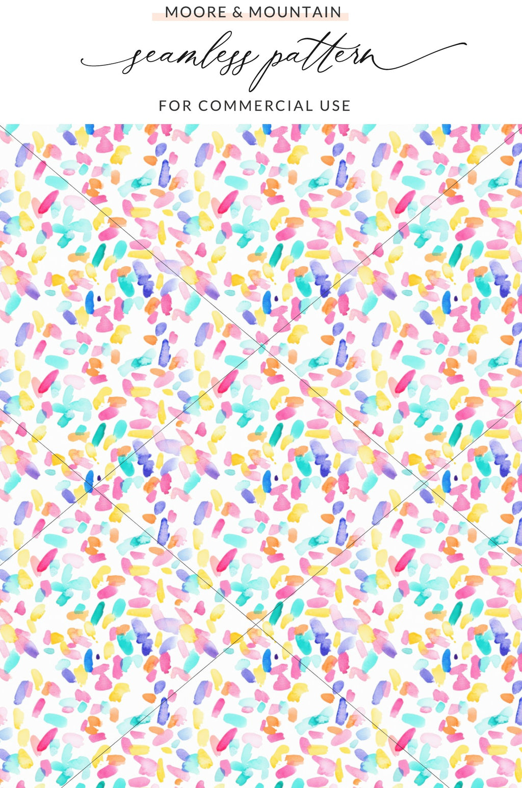 Colorful Abstract Confetti Seamless Pattern Design