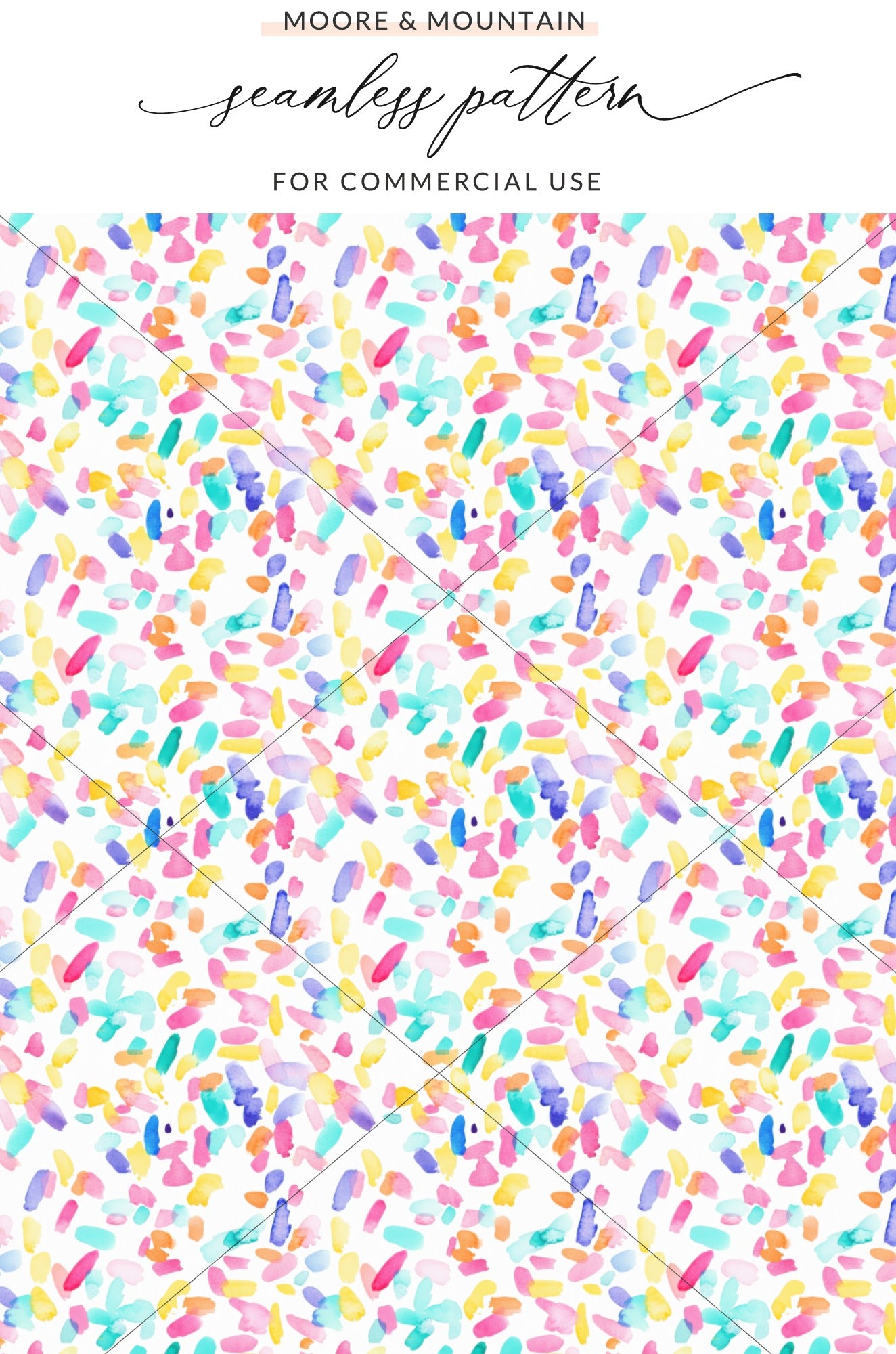Colorful Abstract Confetti Seamless Pattern Design