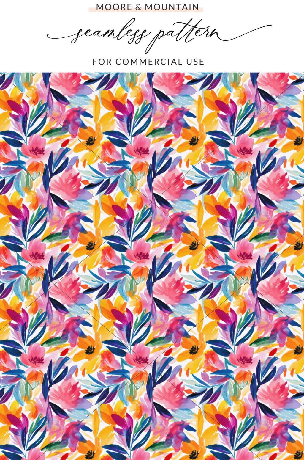Vibrant Watercolor Floral Blossoms Artistic Pattern product type
Floral pattern, Watercolor flowers, Vibrant blossoms, Abstract floral, Colorful design, Spring flowers, Summer pattern, Artistic floral, Pink flowers, Orange flowers, Yellow flowers, Blue leaves, Purple accents, Bright pattern, Seamless print, Nature inspired, Botanical art, Trendy floral, Modern pattern, Artistic print