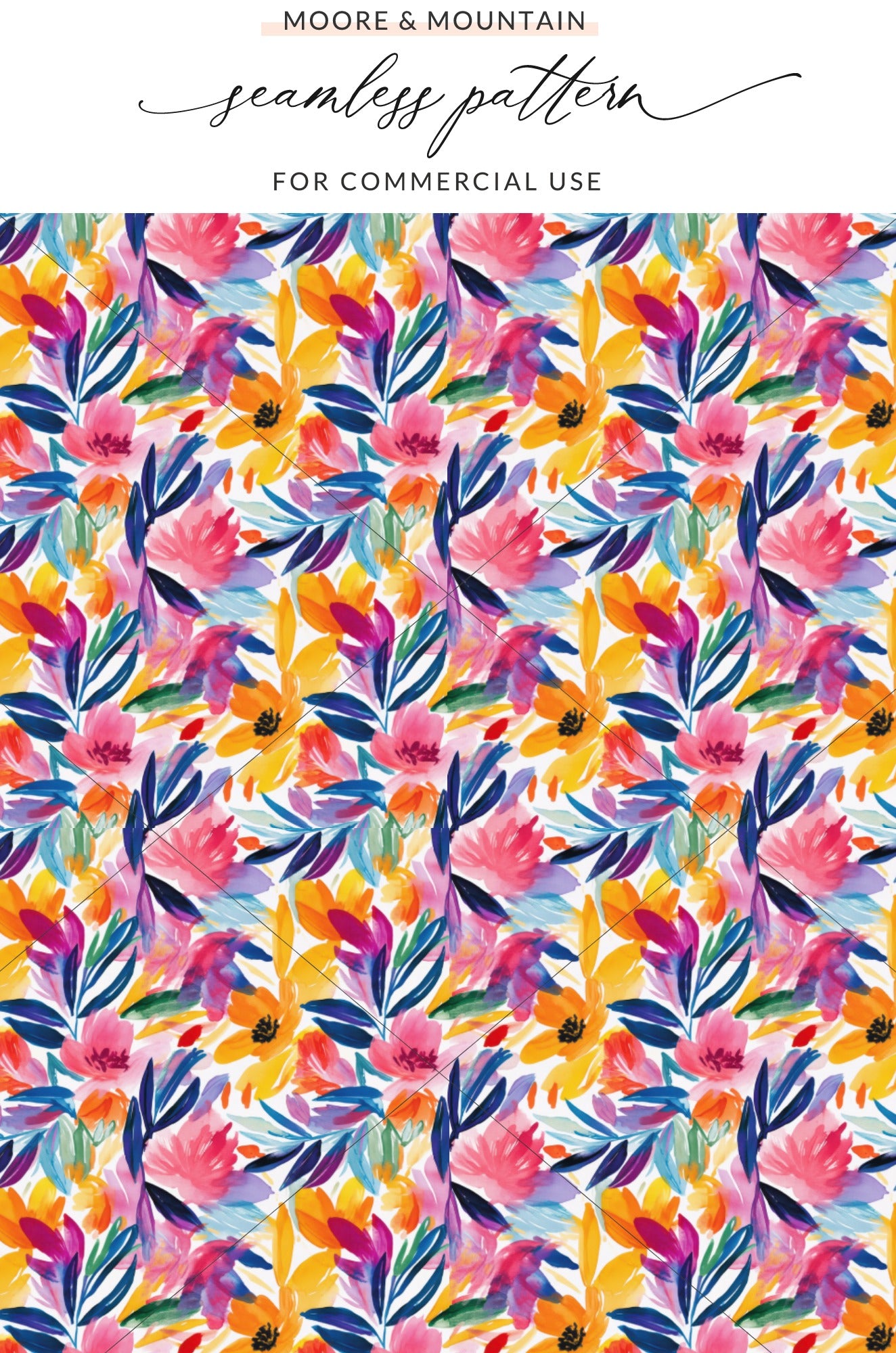 Vibrant Watercolor Floral Blossoms Artistic Pattern product type
Floral pattern, Watercolor flowers, Vibrant blossoms, Abstract floral, Colorful design, Spring flowers, Summer pattern, Artistic floral, Pink flowers, Orange flowers, Yellow flowers, Blue leaves, Purple accents, Bright pattern, Seamless print, Nature inspired, Botanical art, Trendy floral, Modern pattern, Artistic print