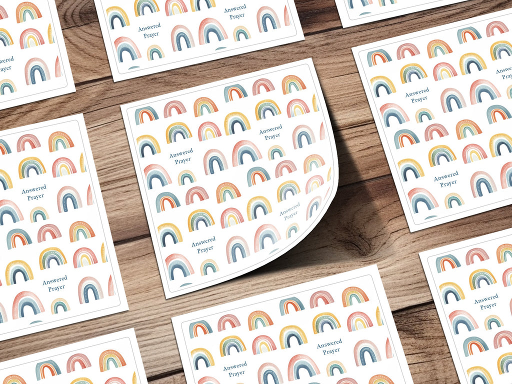 Answered Prayer Rainbow Printable Card Sheet
