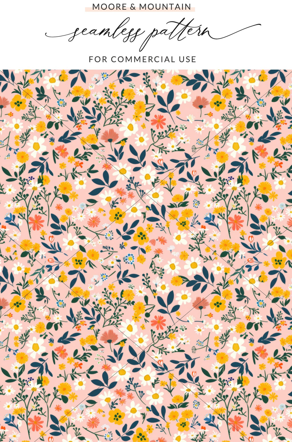 Colorful Floral Seamless Pattern for Commercial Use