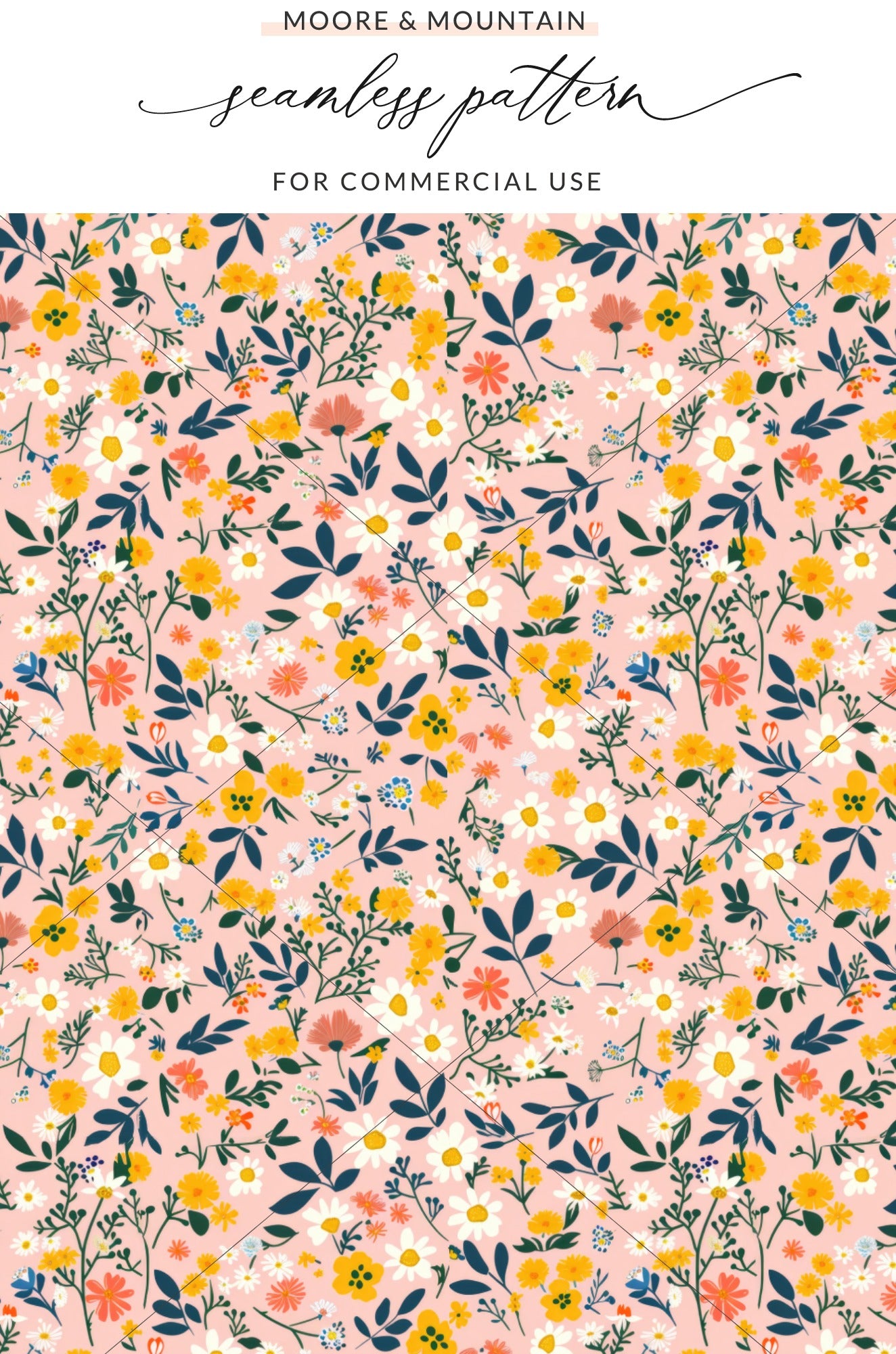 Colorful Floral Seamless Pattern for Commercial Use